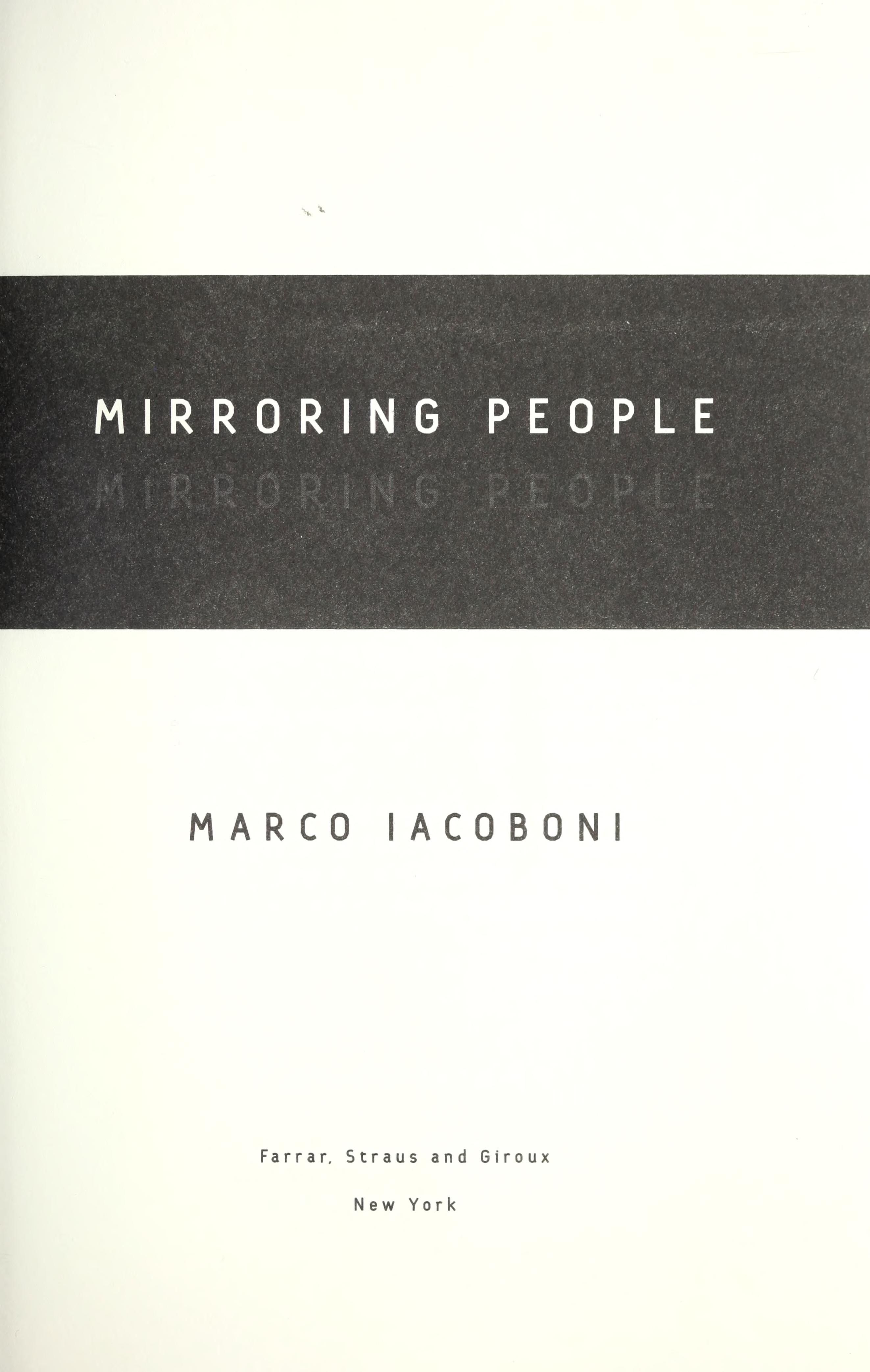 Mirroring people cover