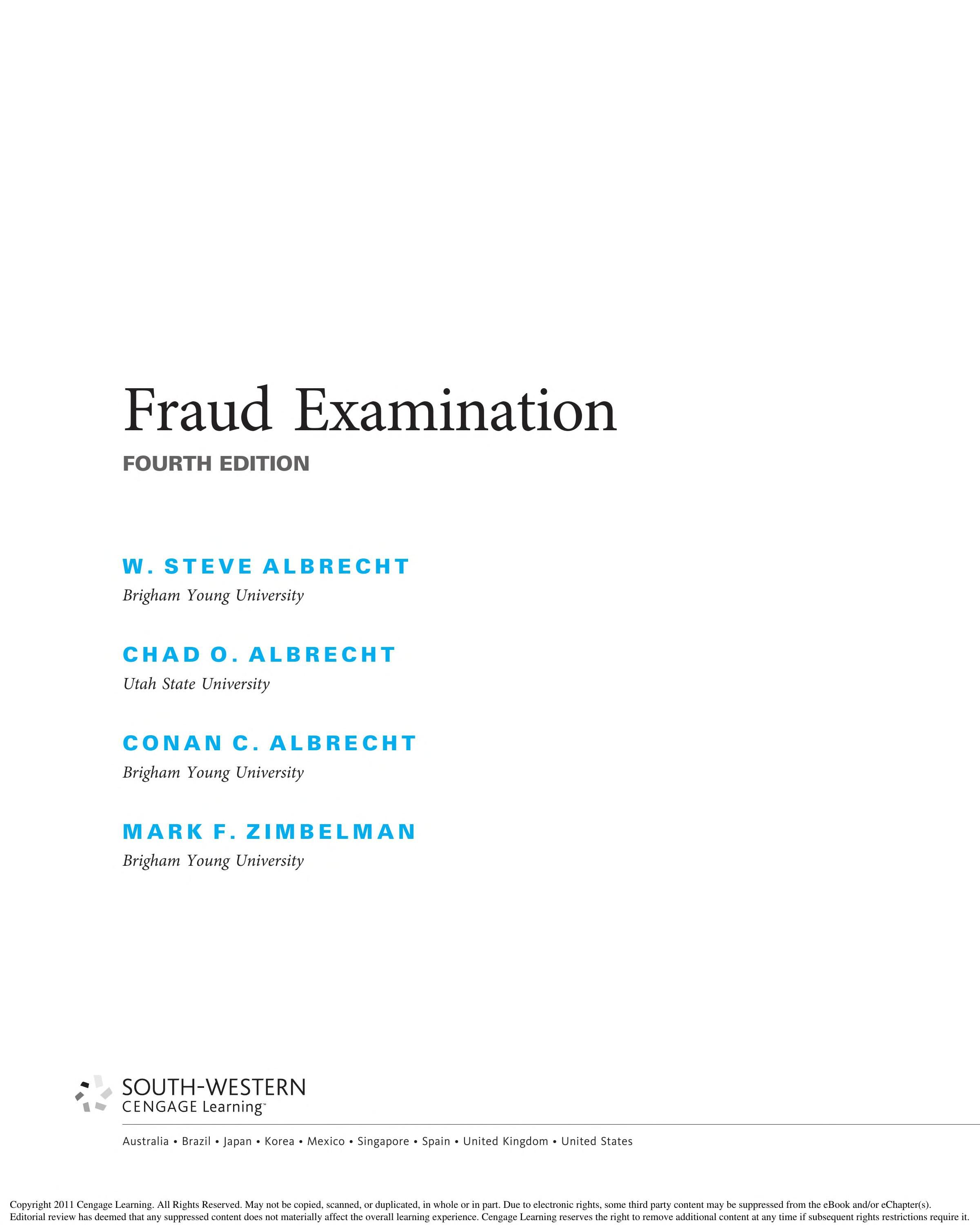 Fraud examination cover