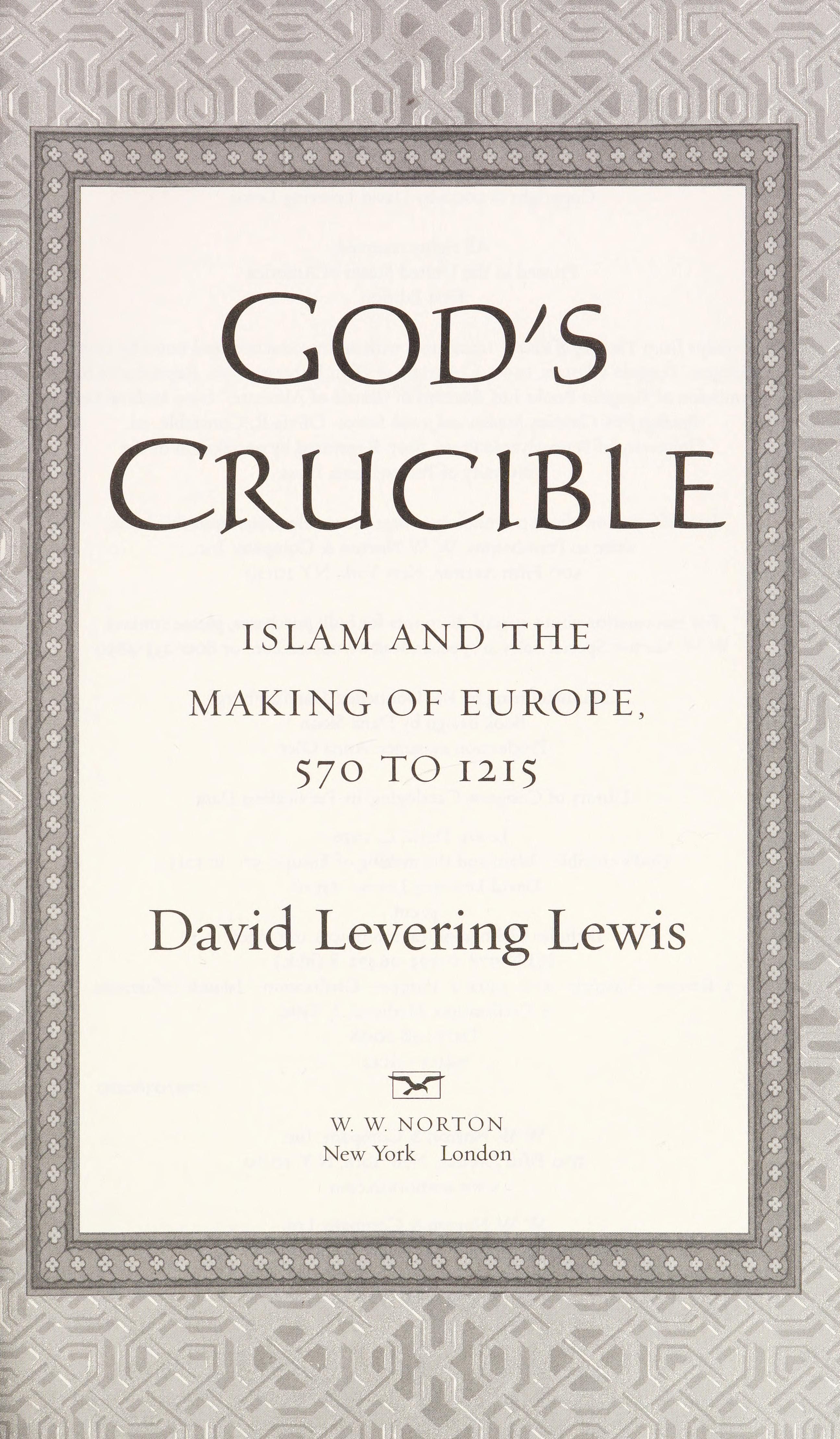 God's crucible cover