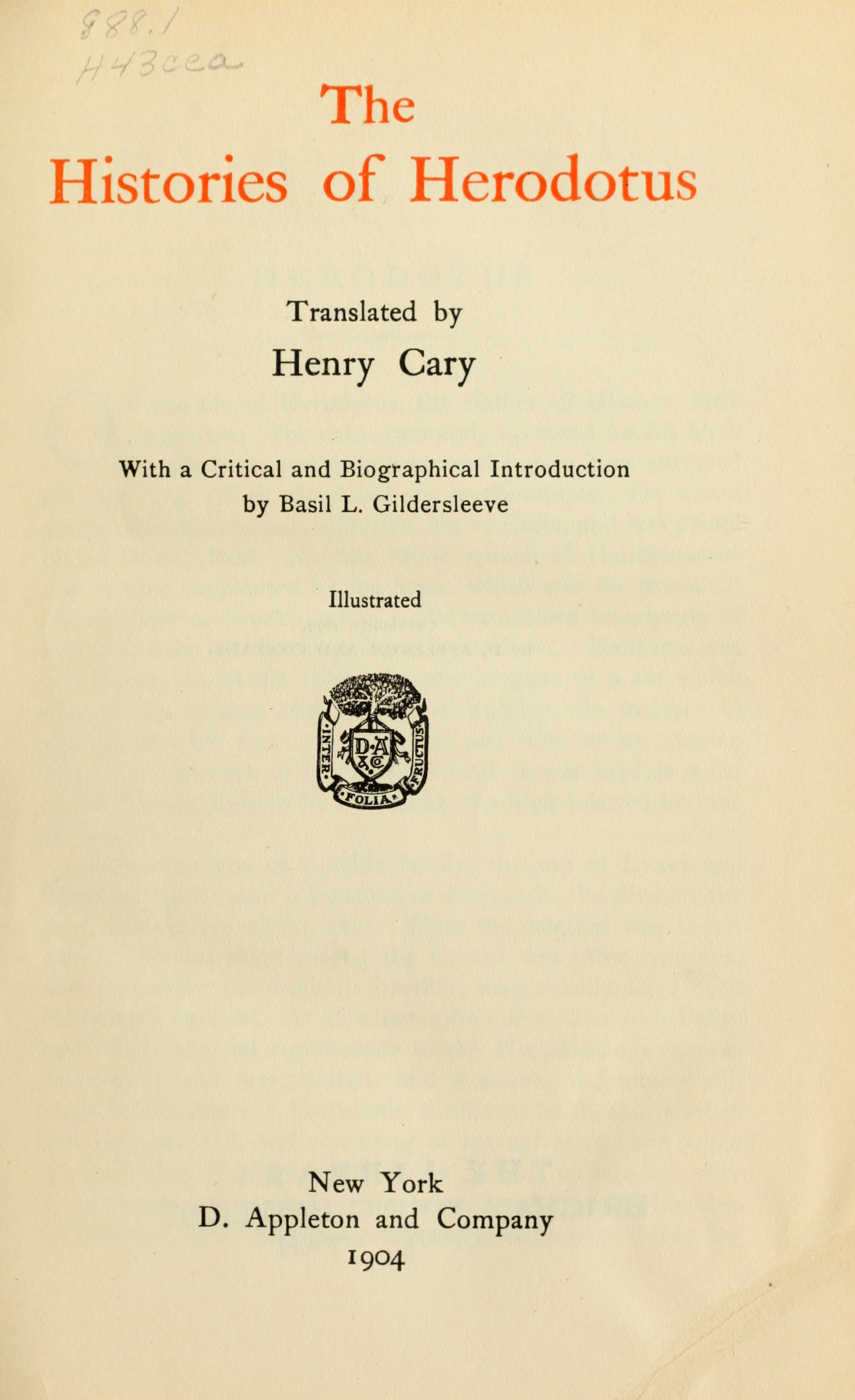 The histories of Herodotus cover