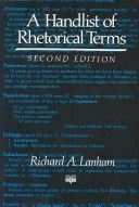 A handlist of rhetorical terms cover