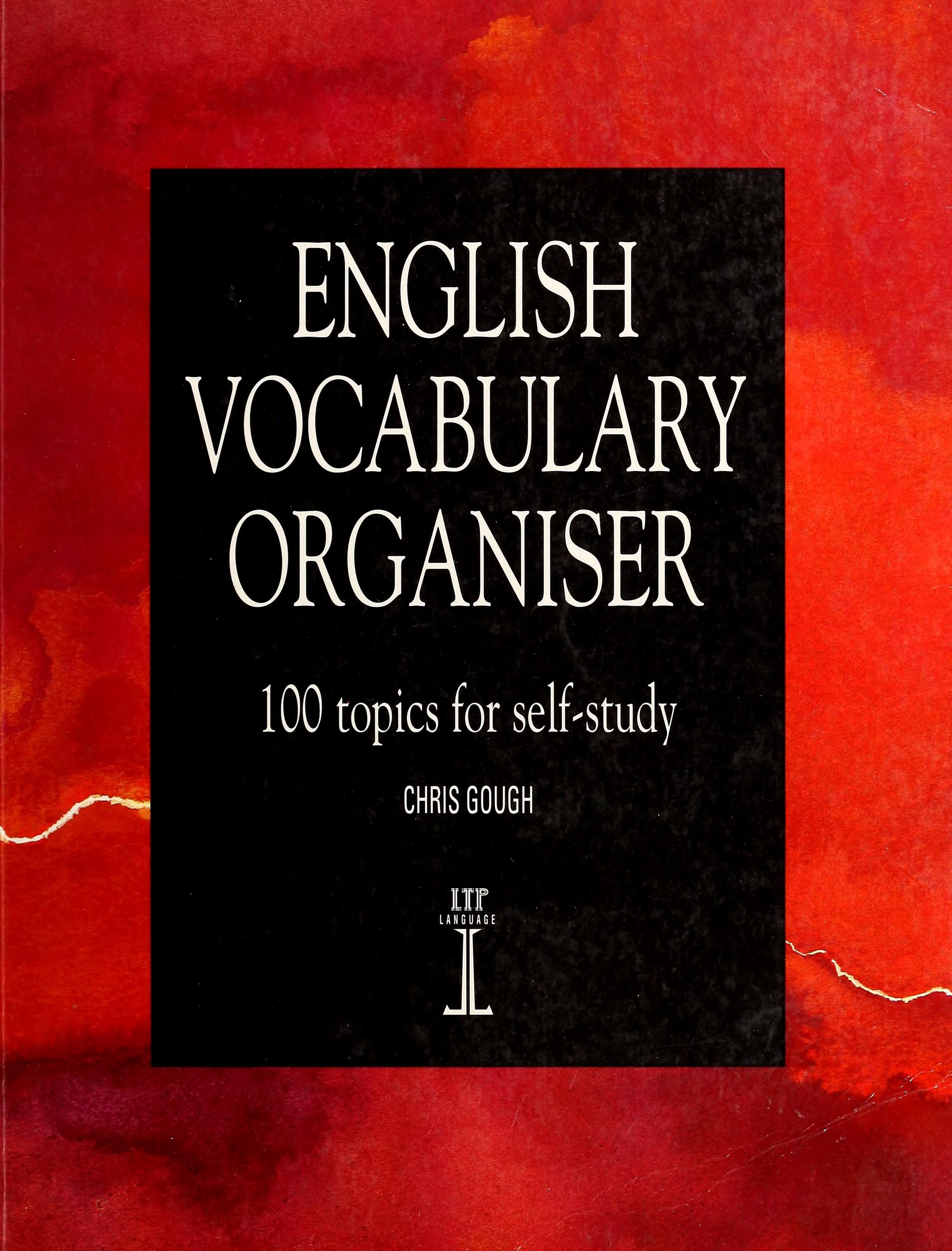 English vocabulary organiser cover