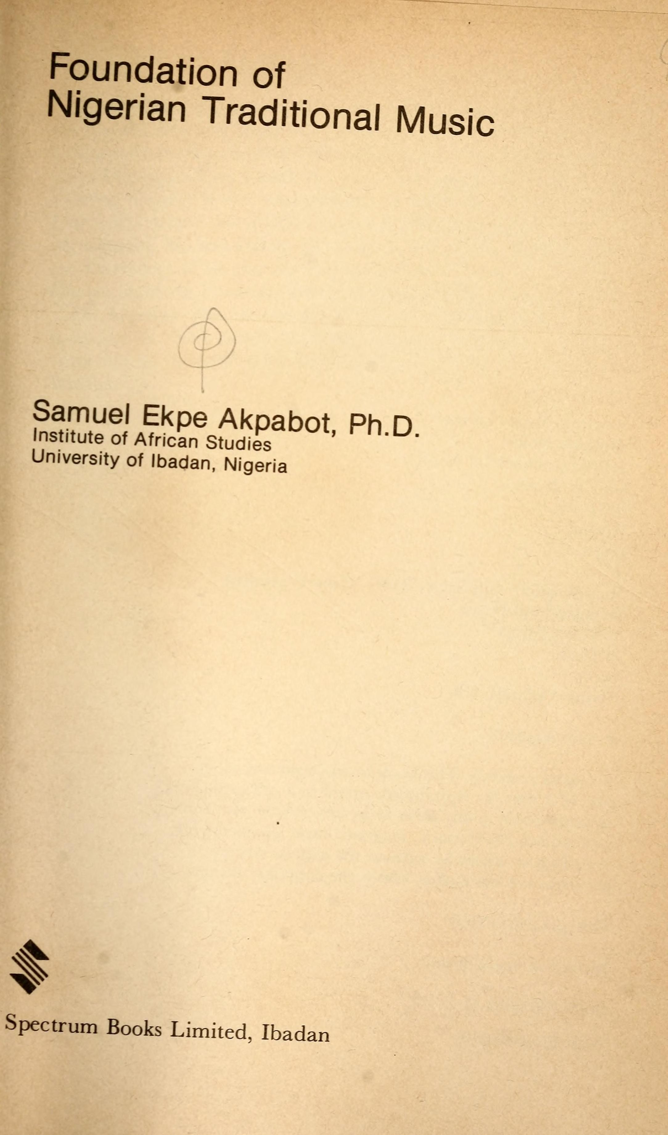 Foundation of Nigerian traditional music cover