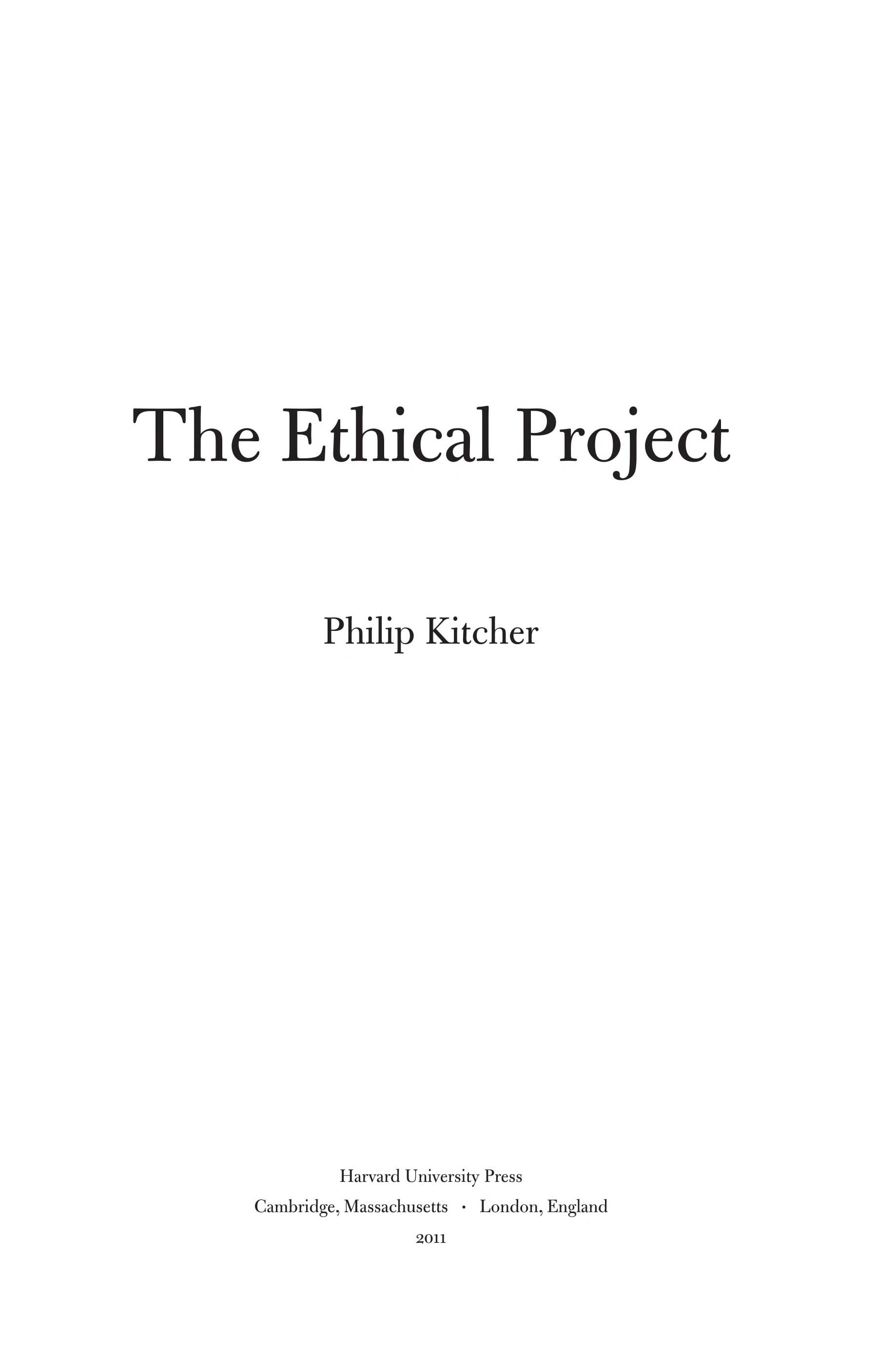 The ethical project cover