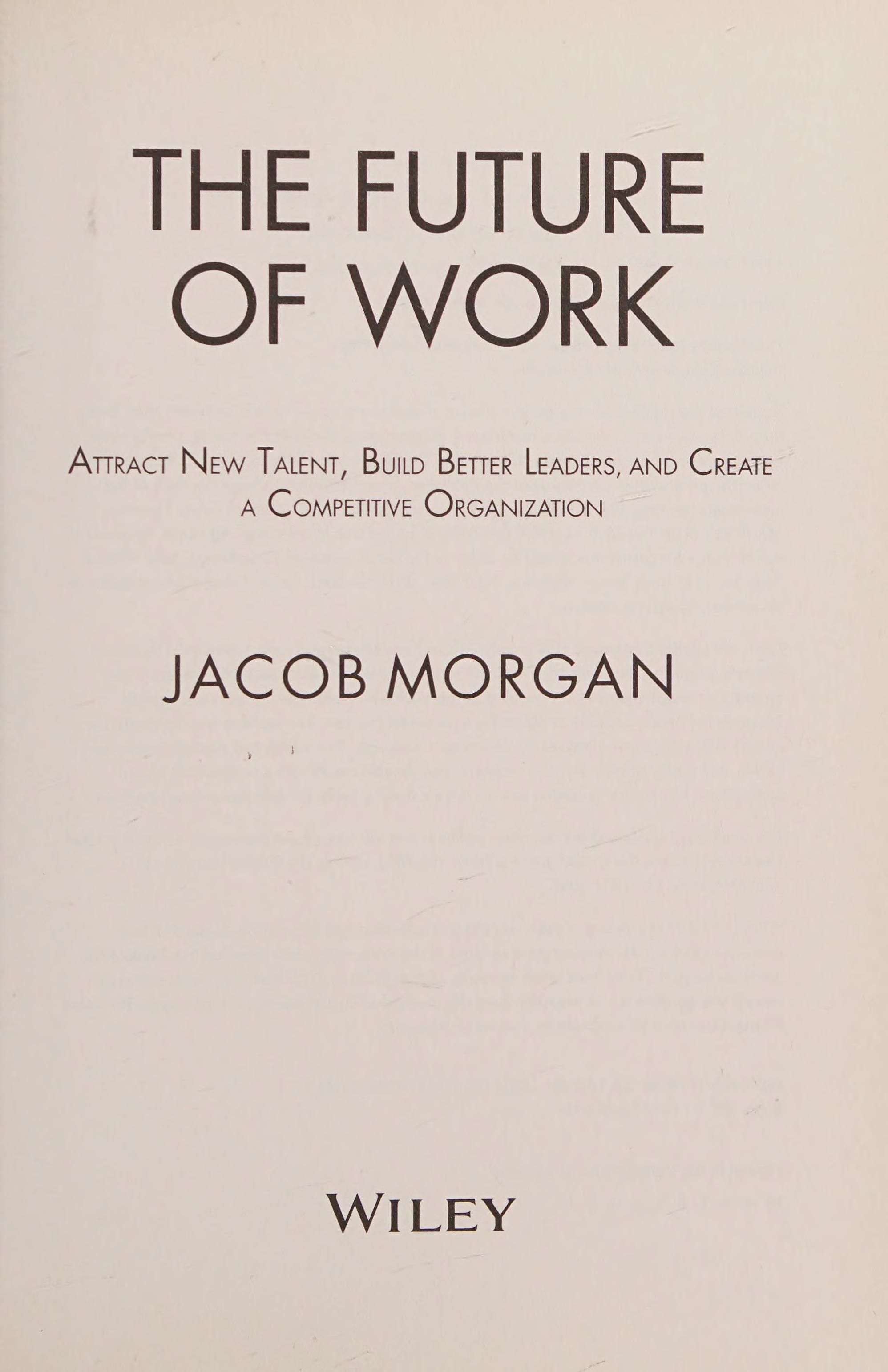 The future of work cover