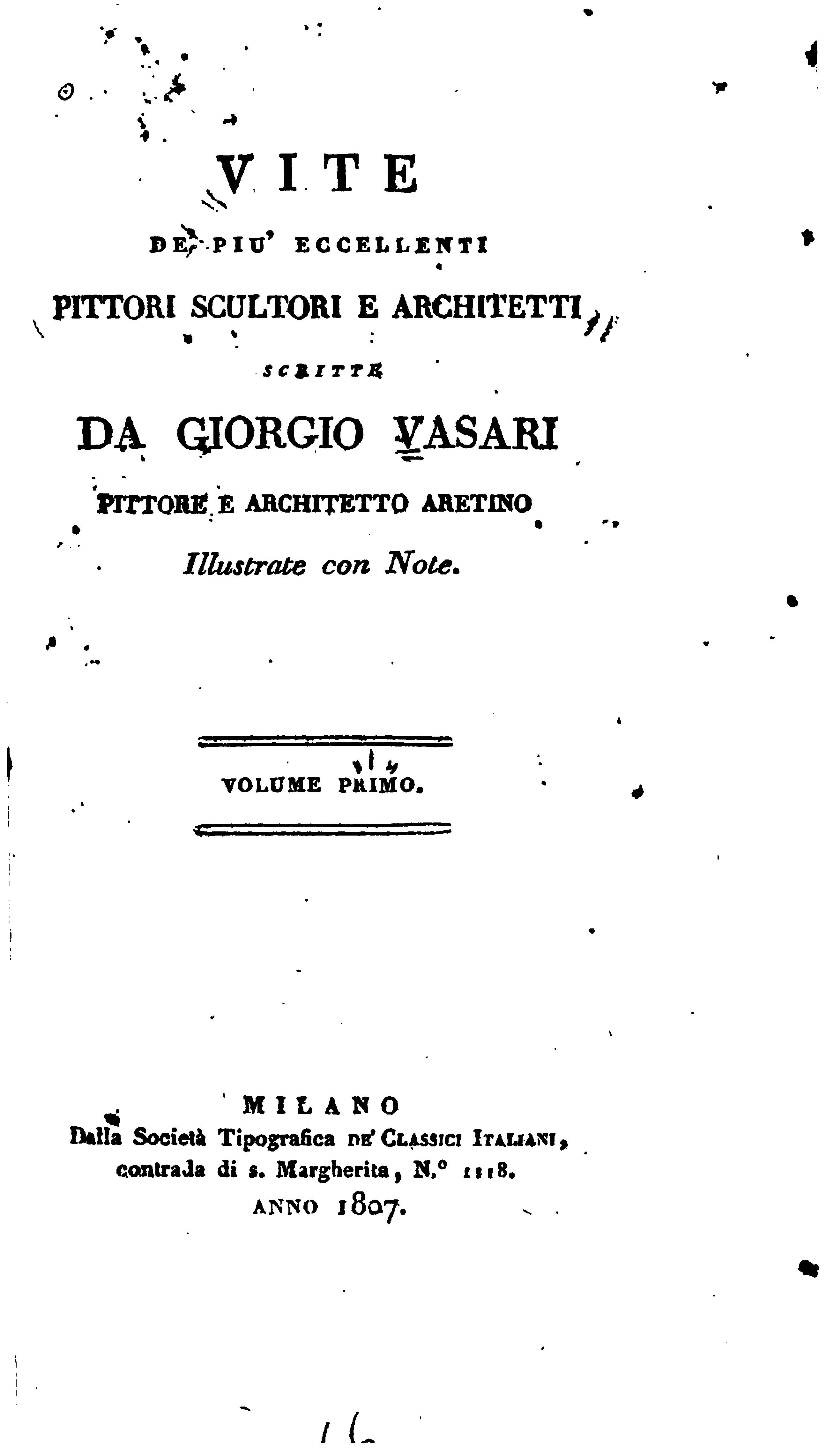 Vite de' più eccellenti pittori, scultori et architettori cover