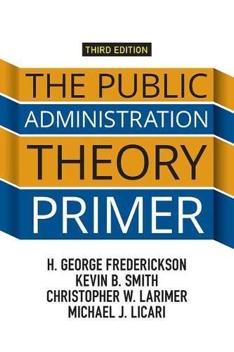 The public administration theory primer cover