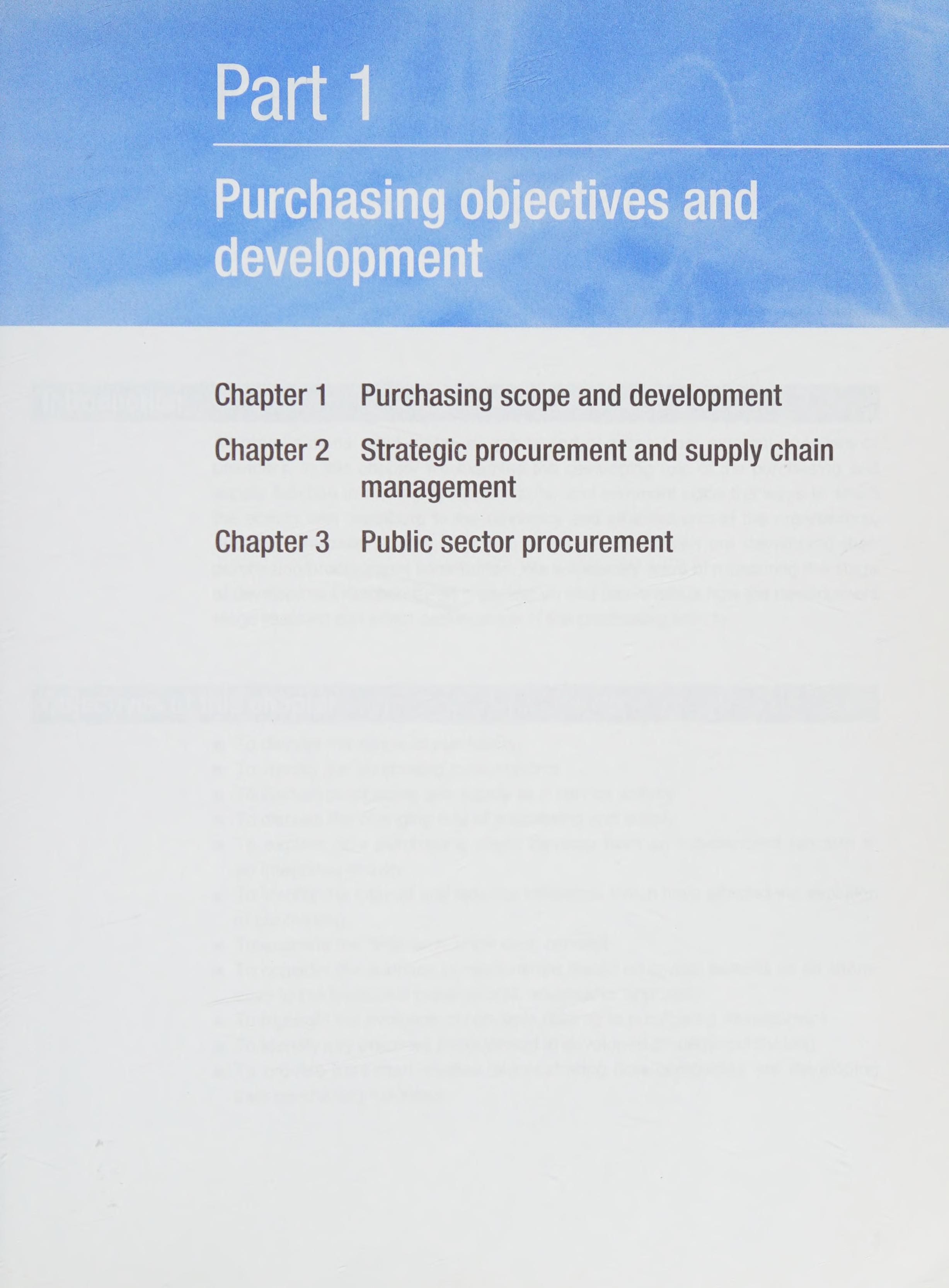 Procurement principles and management cover