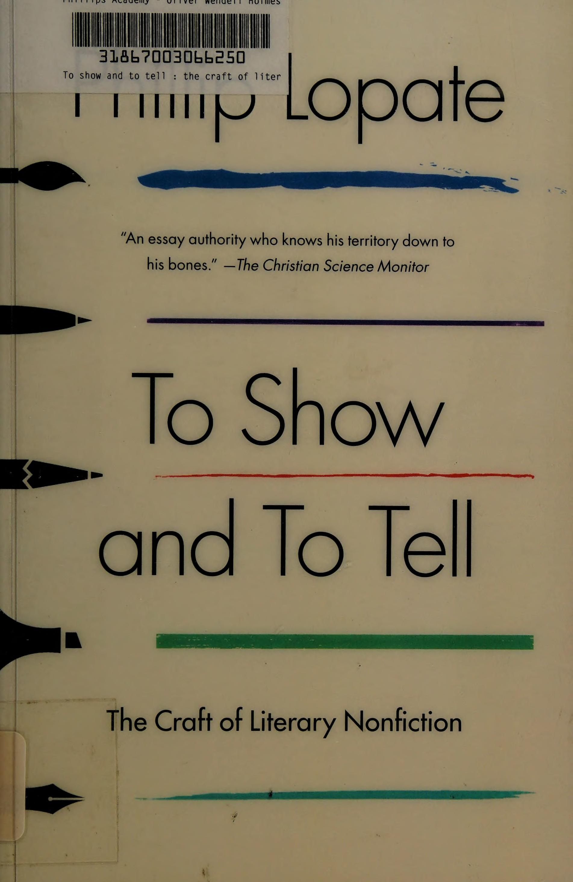 To show and to tell cover