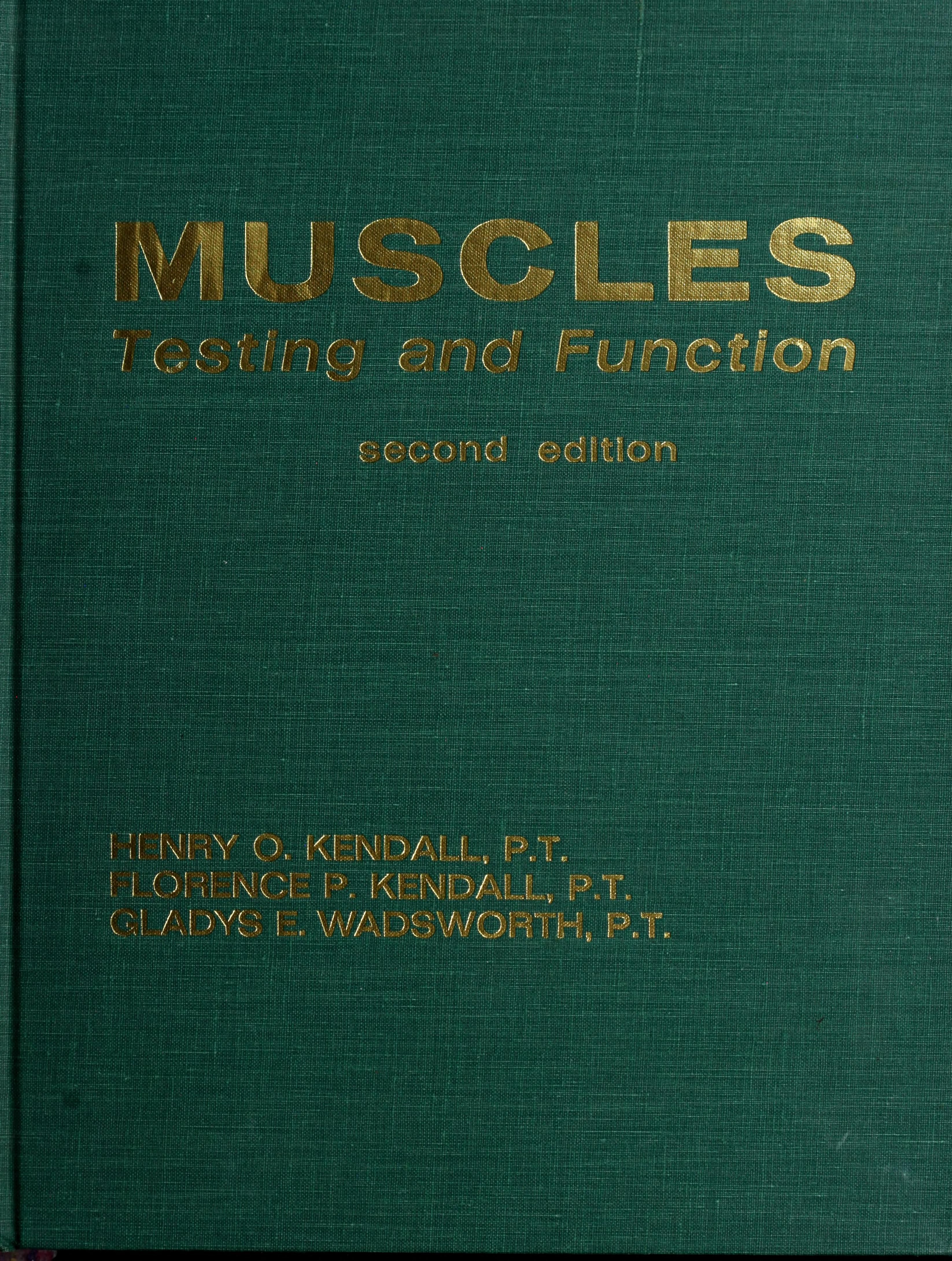 Muscles, testing and function cover