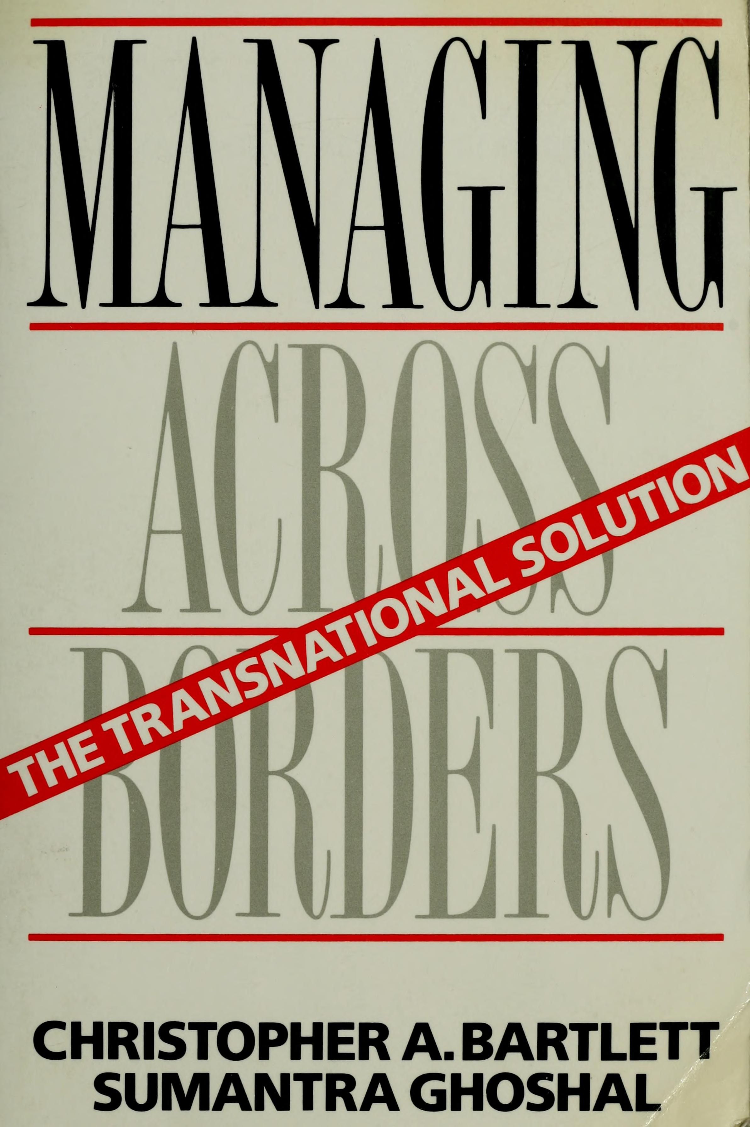 Managing across borders 封面
