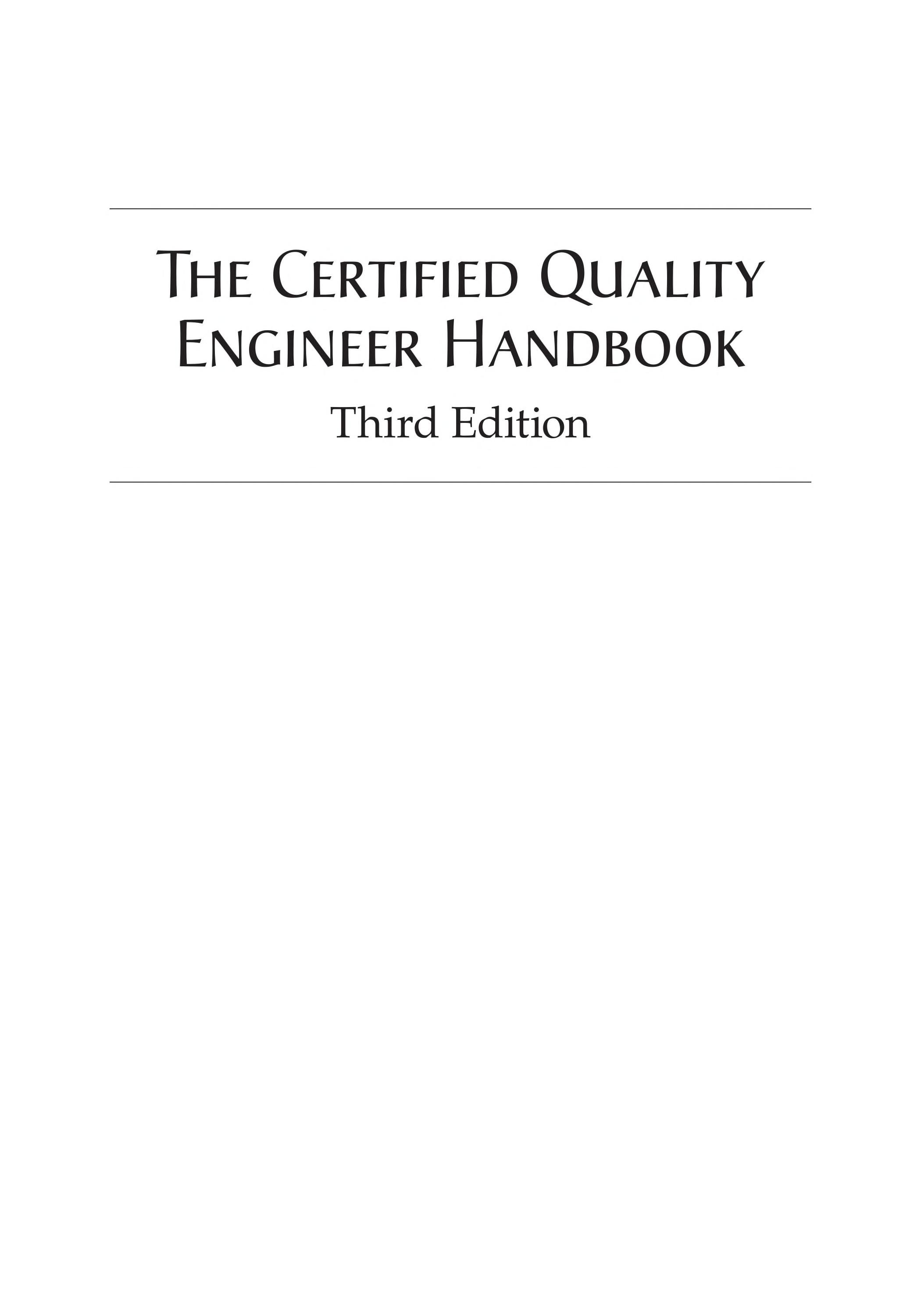 The certified quality engineer handbook cover