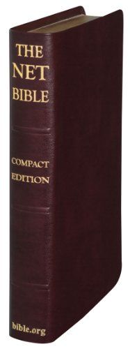 NET Bible New English Translation Premium Bonded Burgundy Saddle Leather Bounded with 7,722 Condensed Notes-Glossary of Terms cover