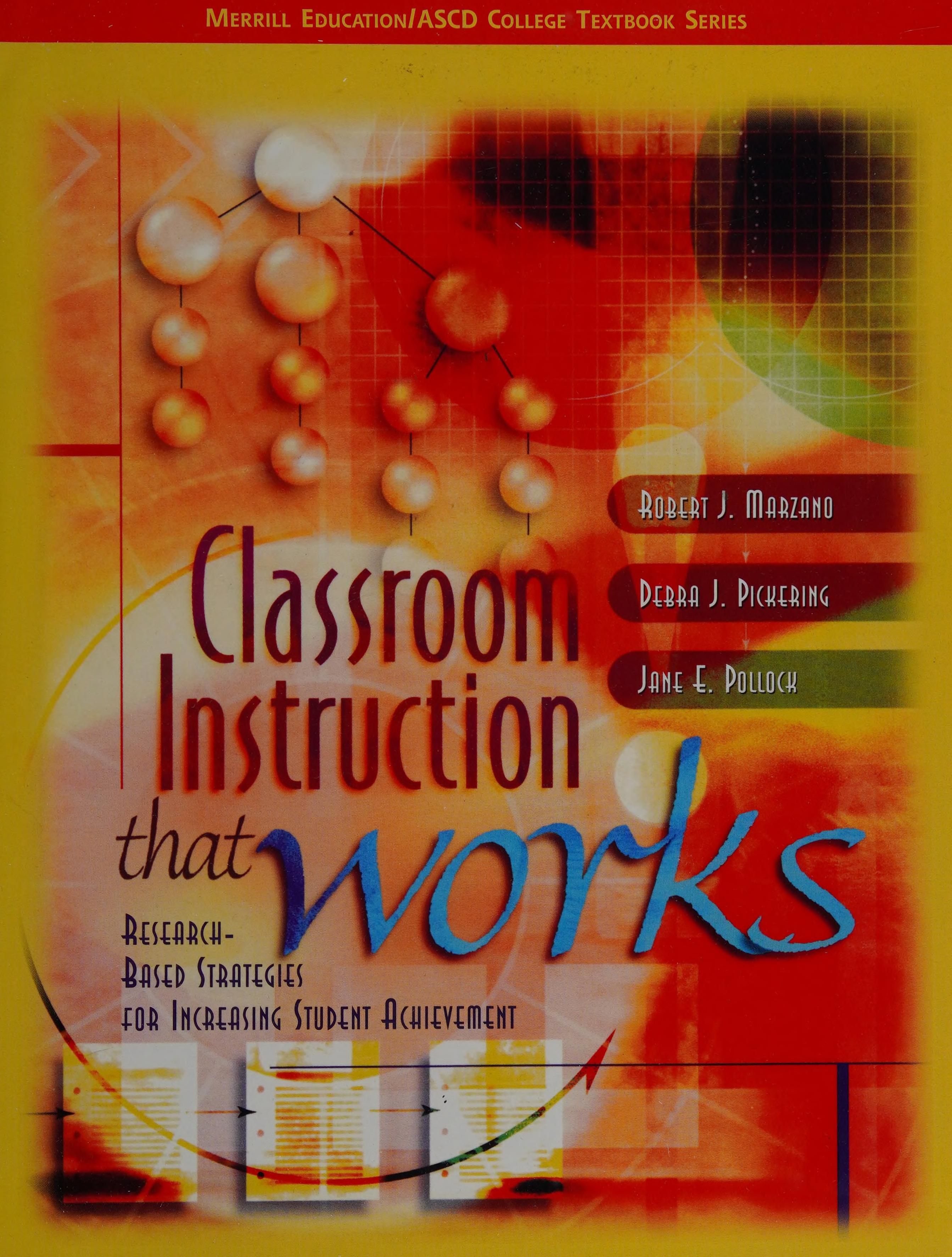 Classroom instruction that works cover