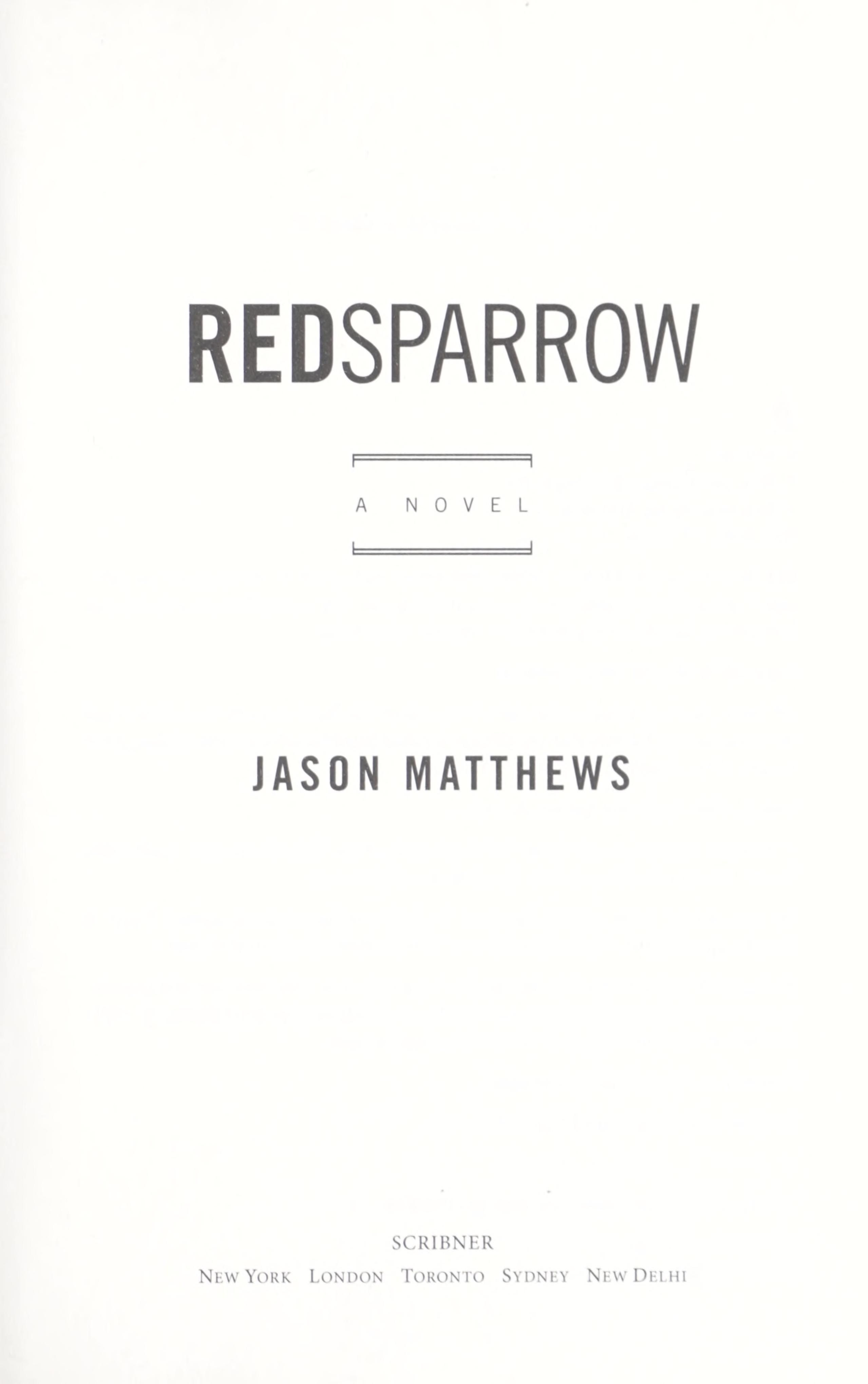 Red Sparrow cover