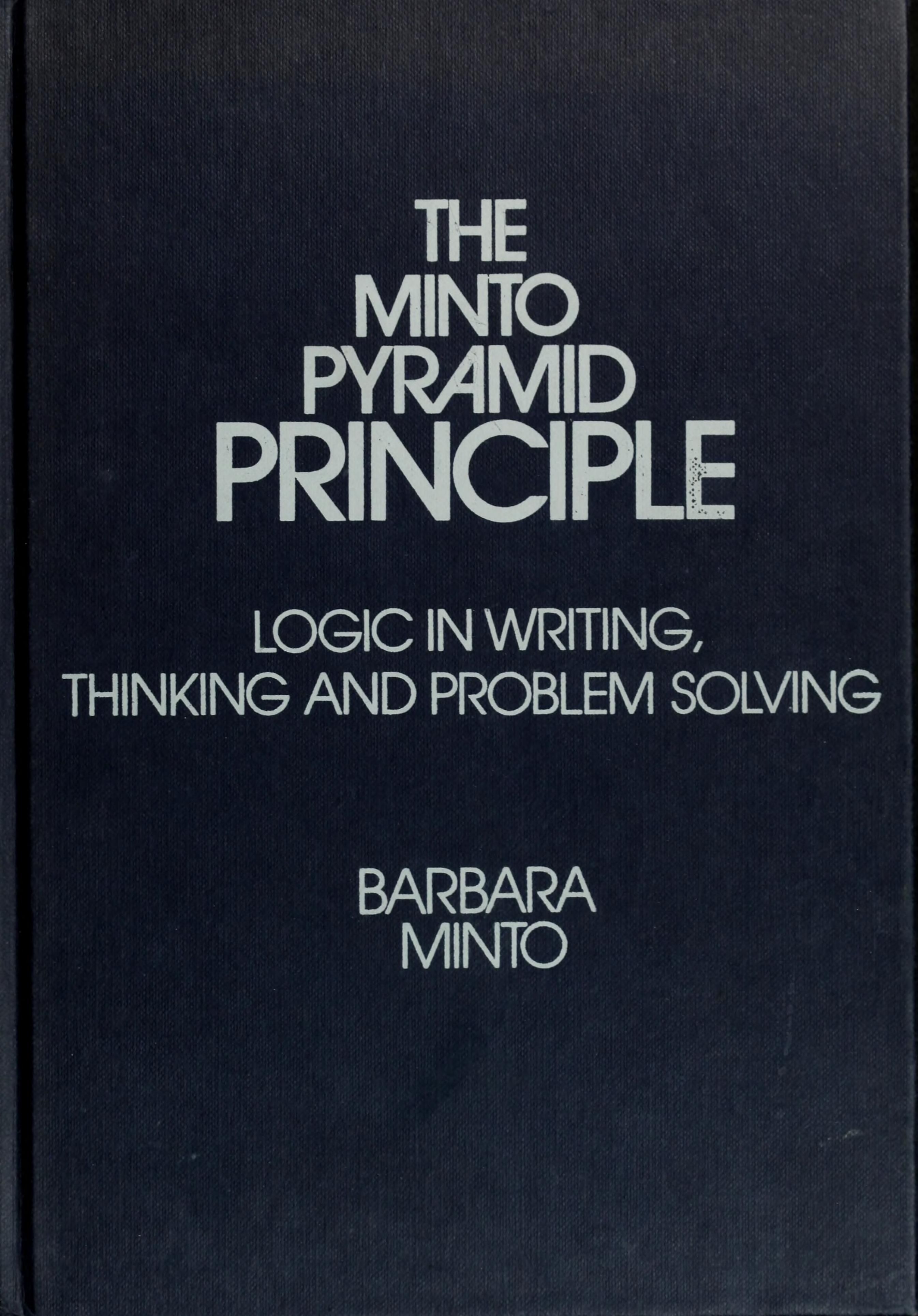 The Minto pyramid principle cover