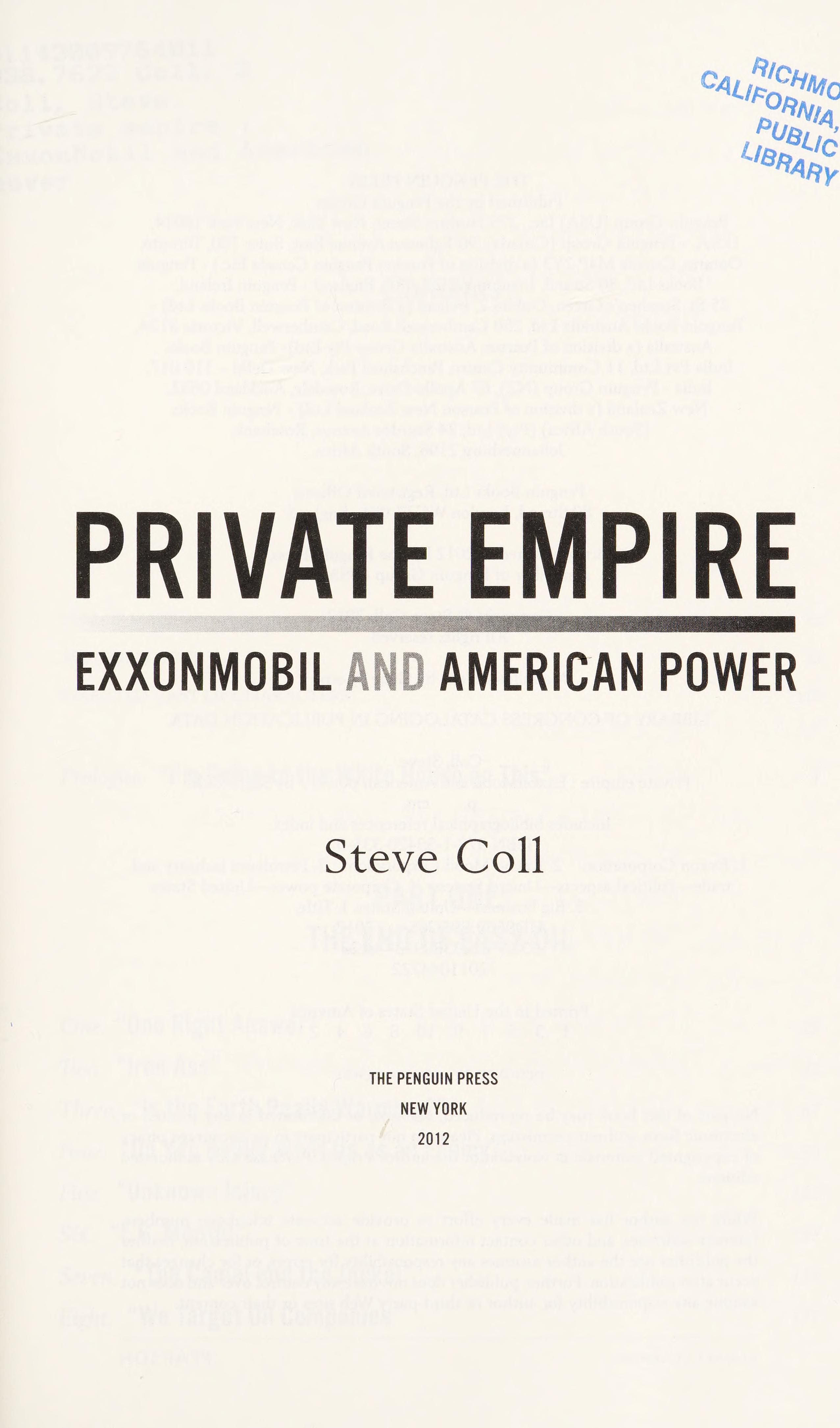 Private empire cover