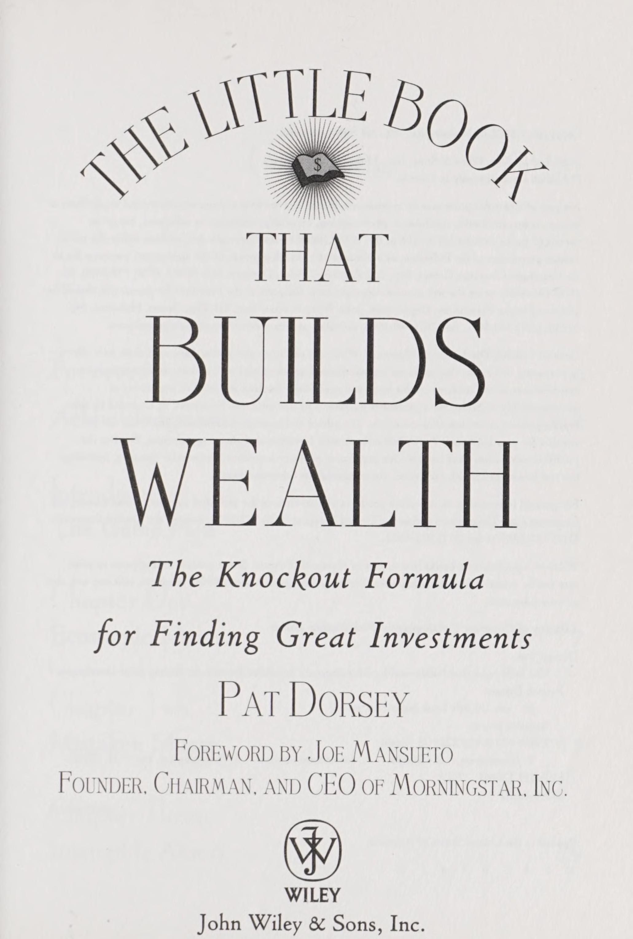 The little book that builds wealth cover