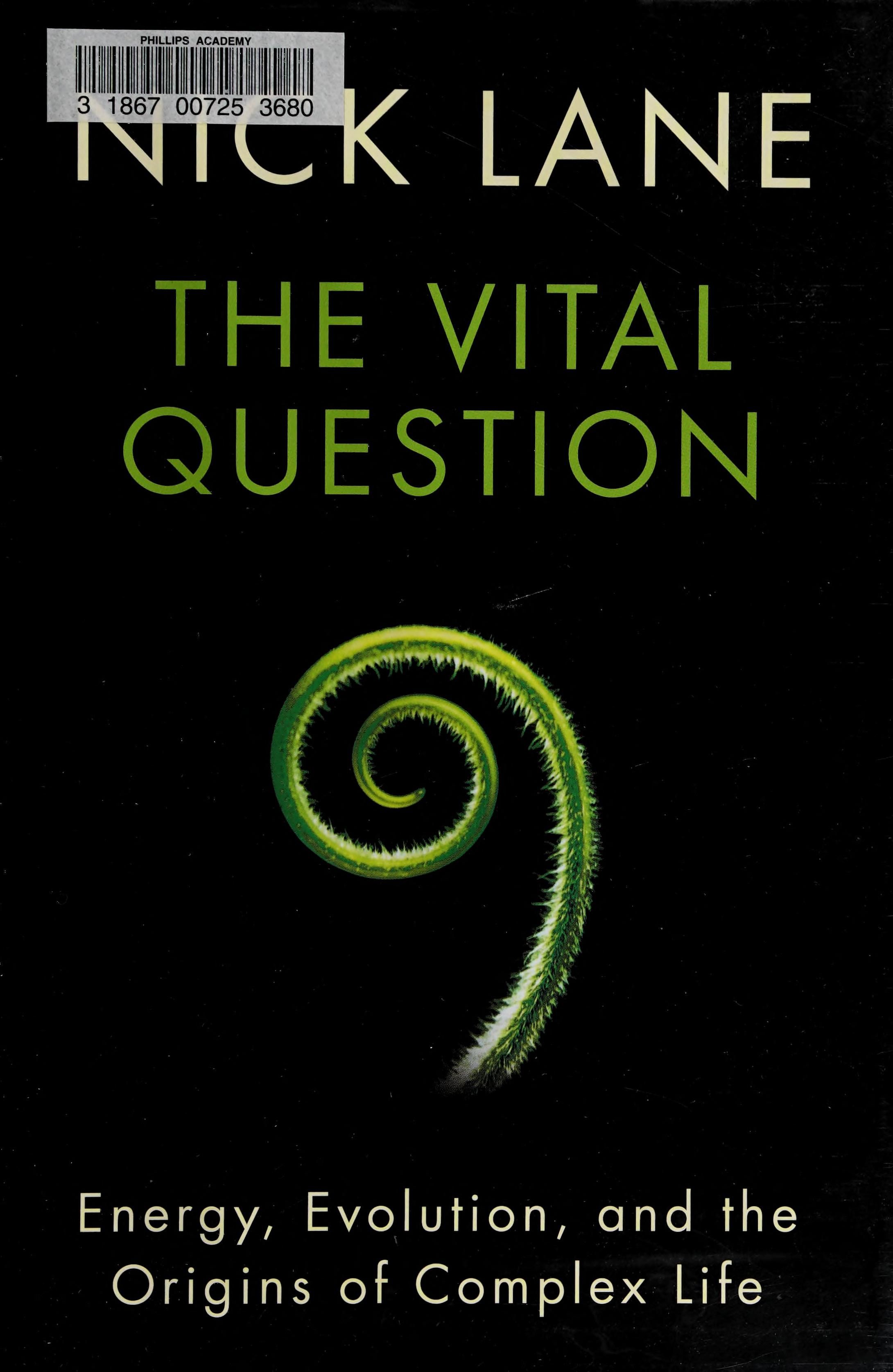The vital question cover