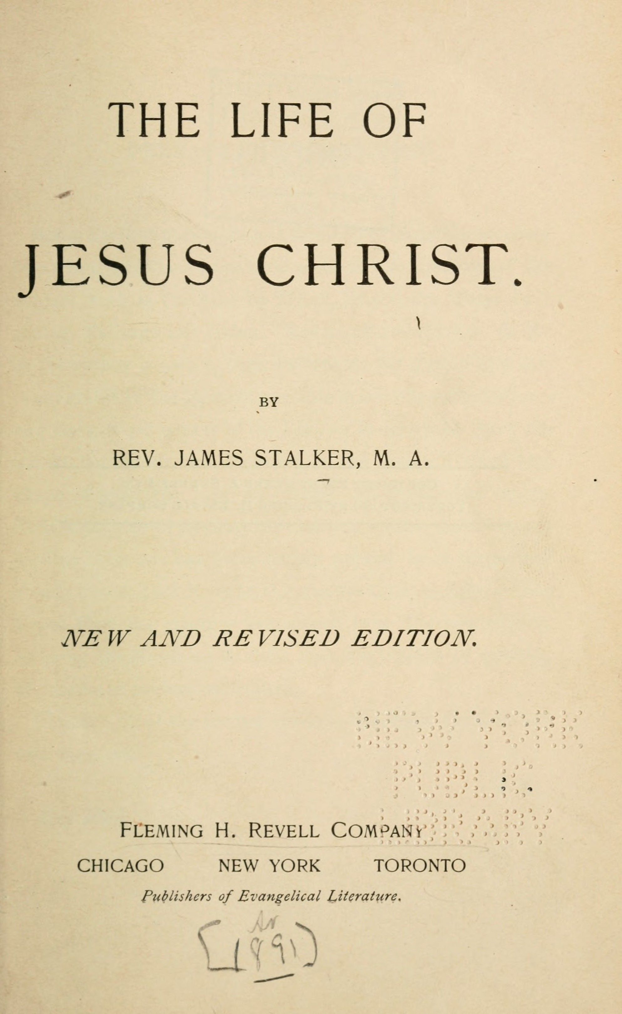 The life of Jesus Christ cover
