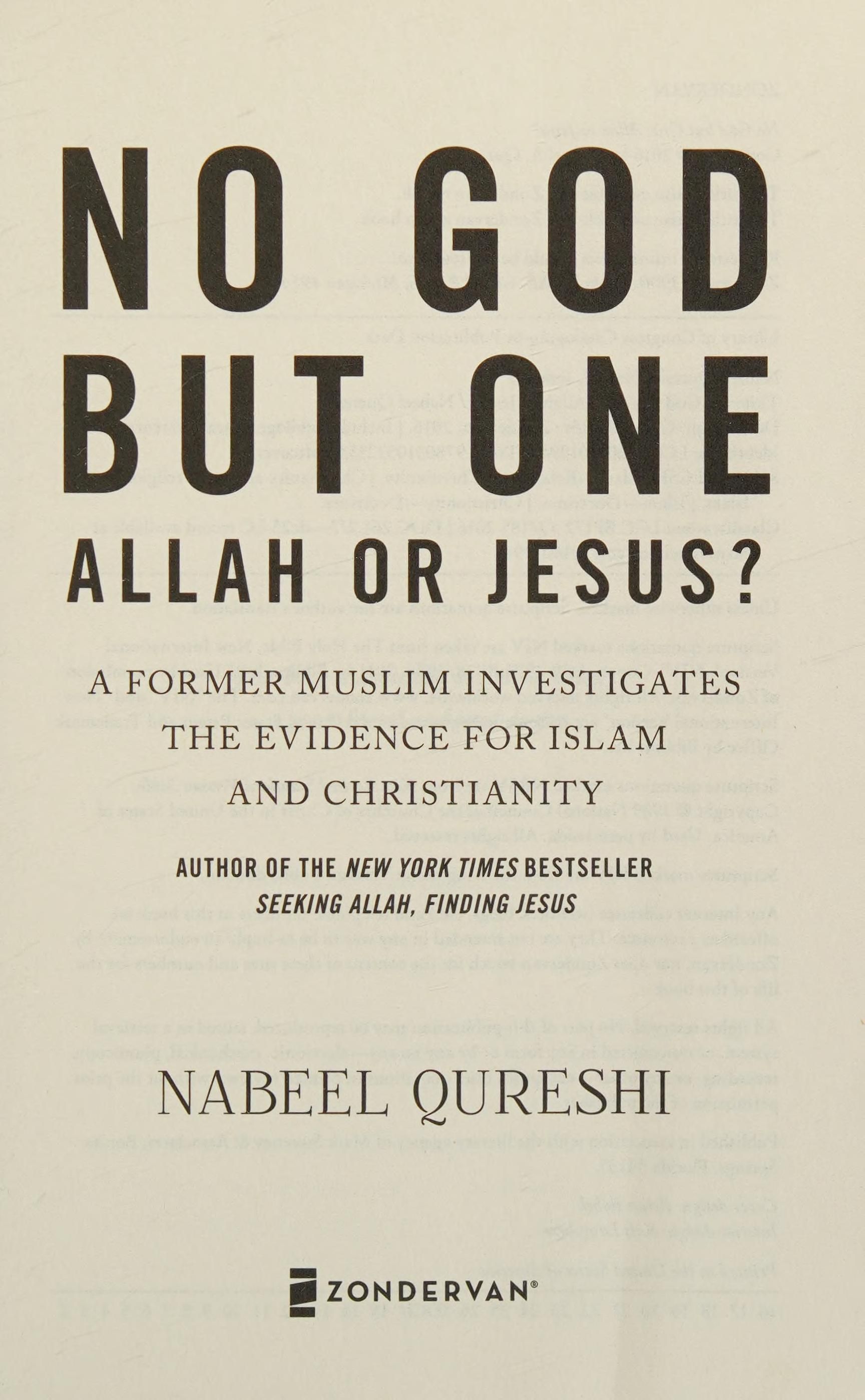 No God but one cover