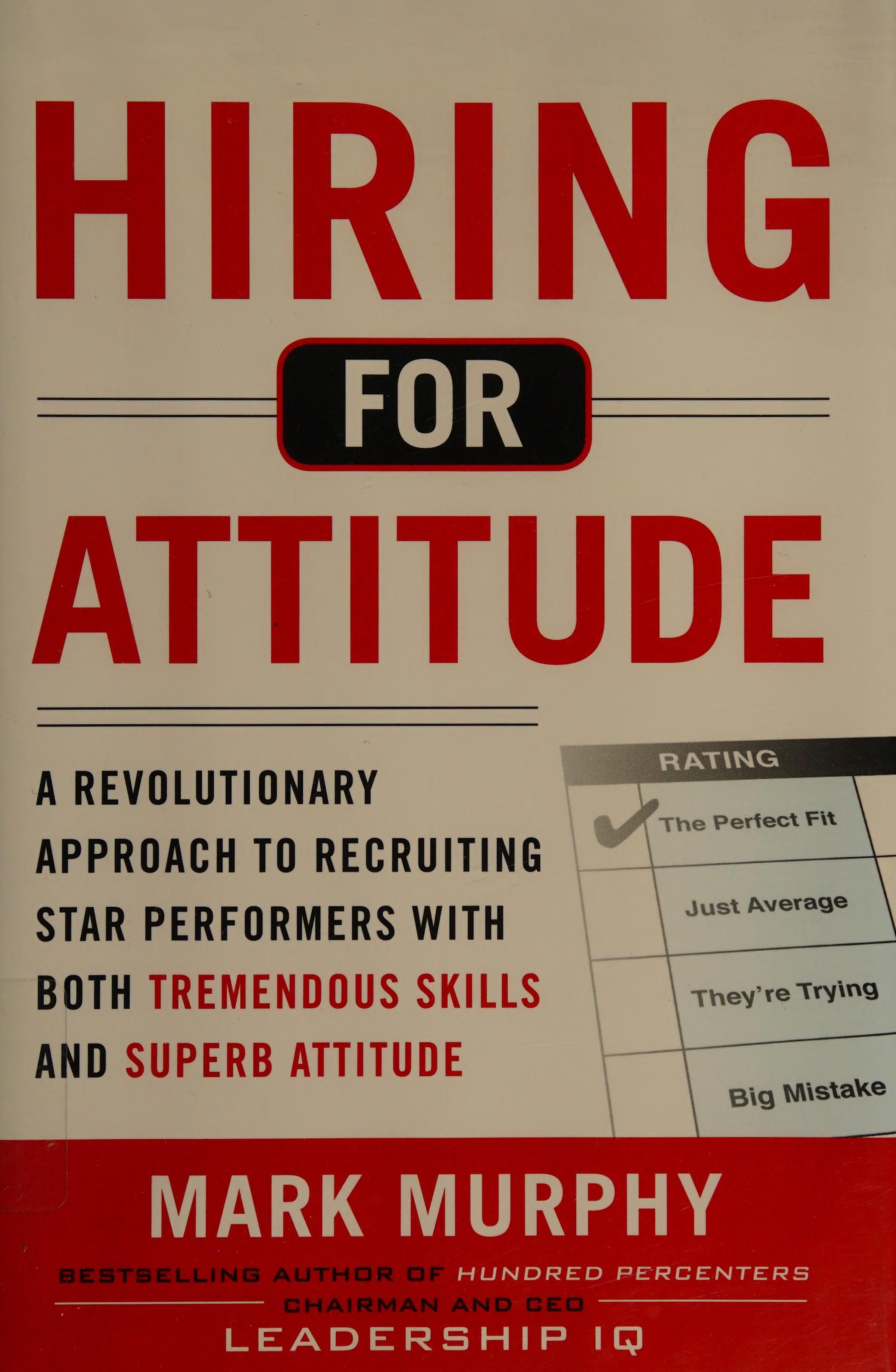 Hiring for attitude cover