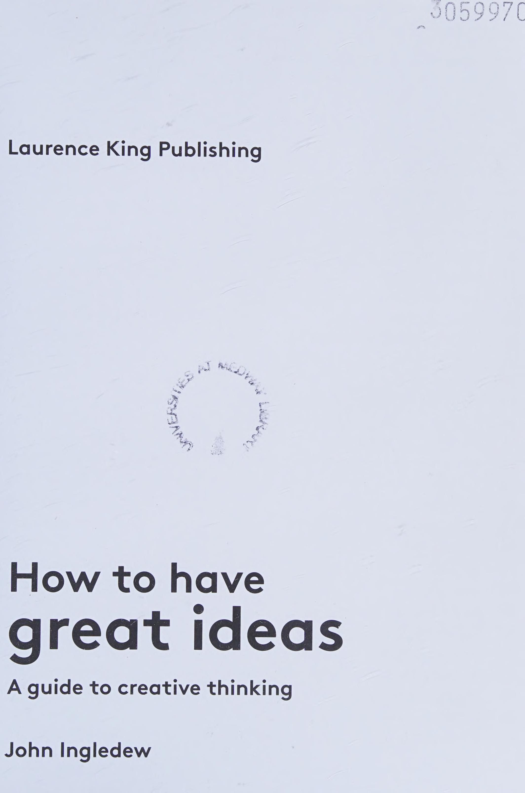How to Have Great Ideas cover