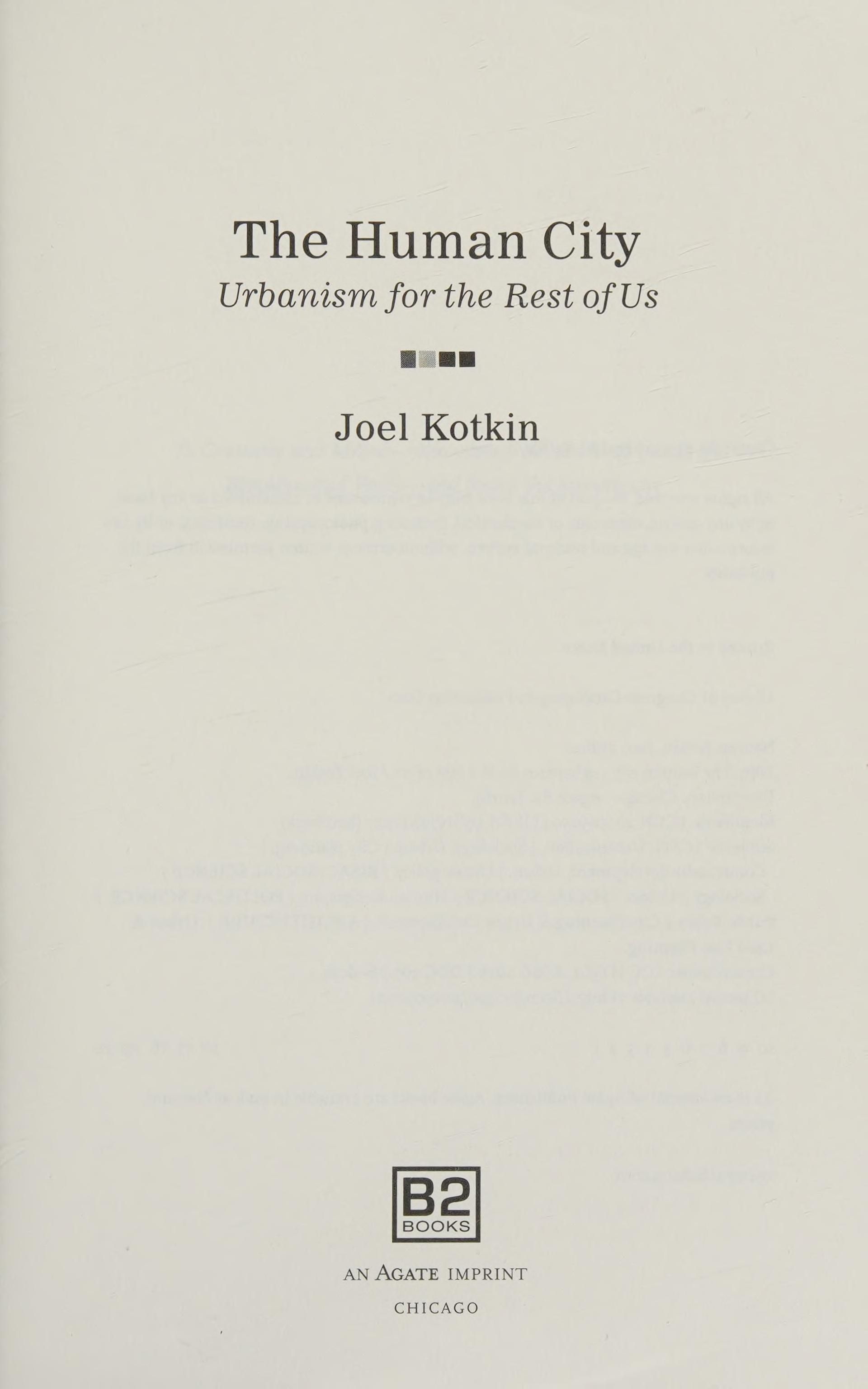 The human city cover
