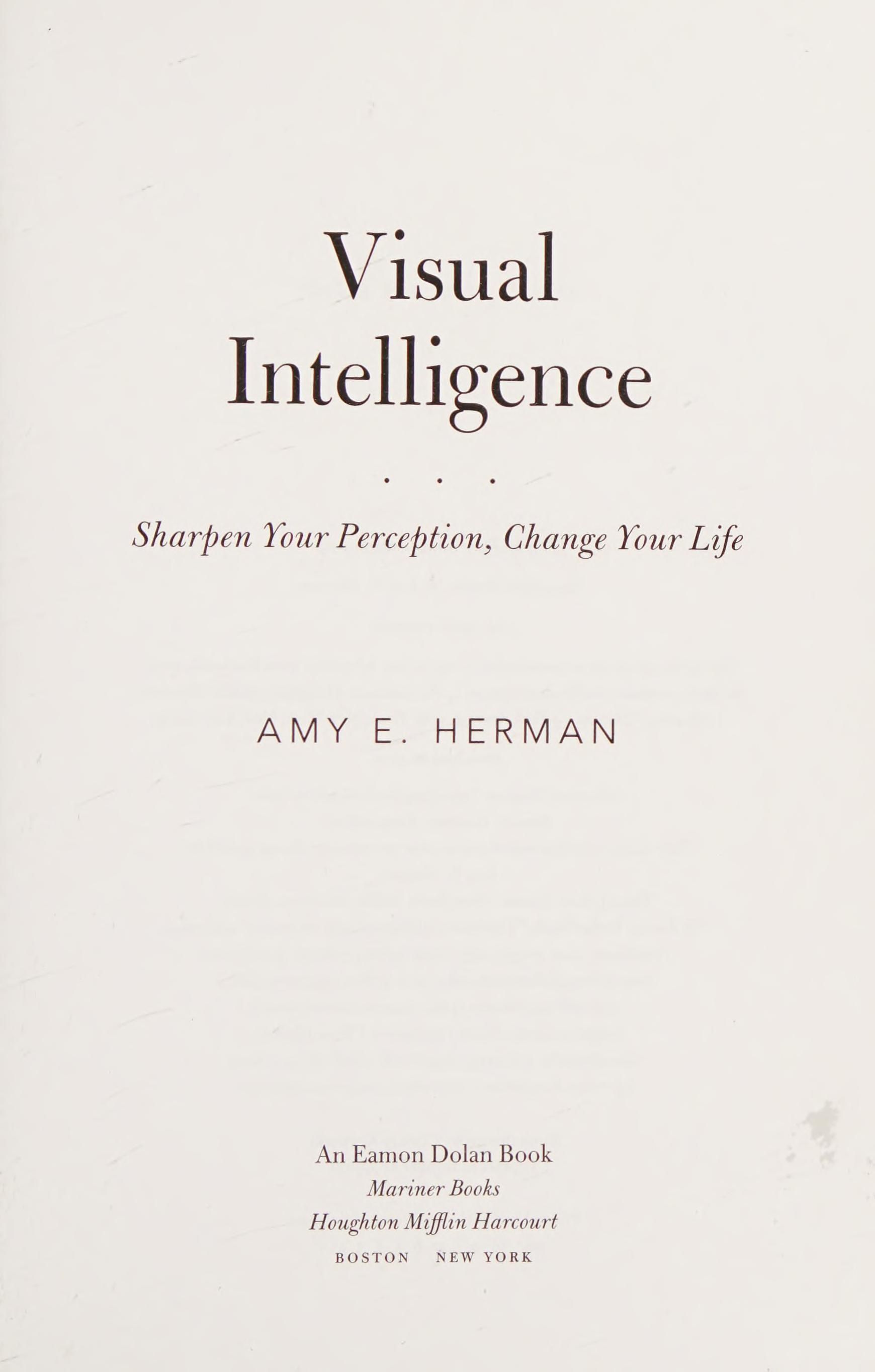 Visual Intelligence cover