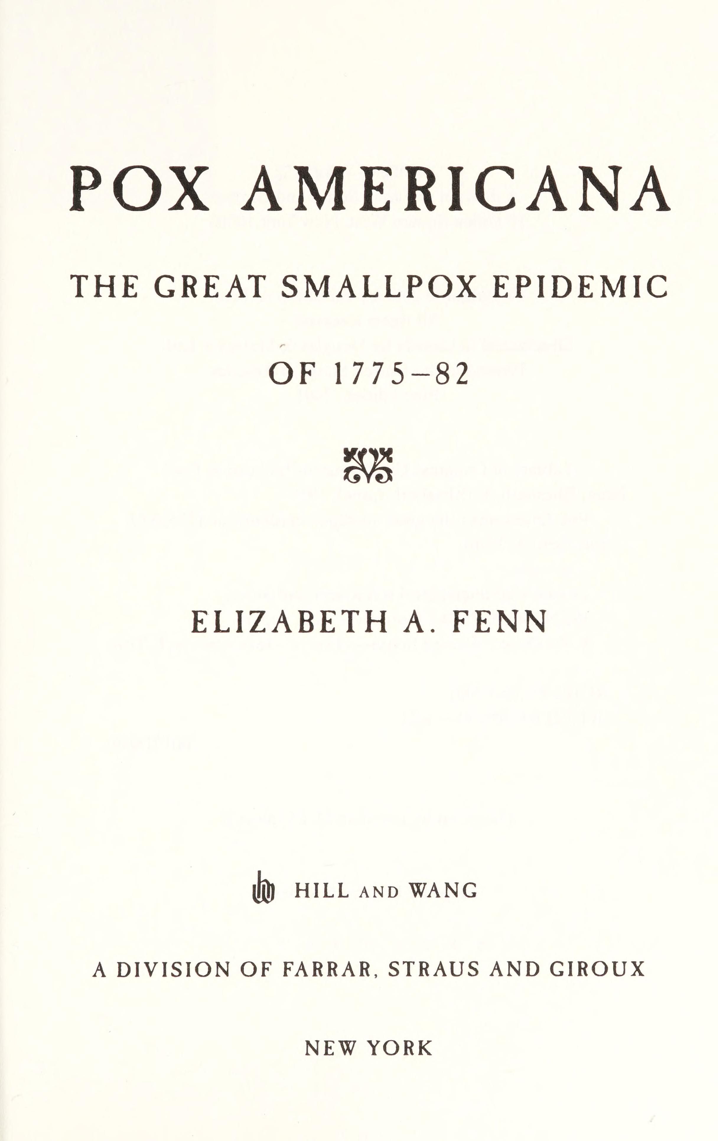 Pox Americana cover