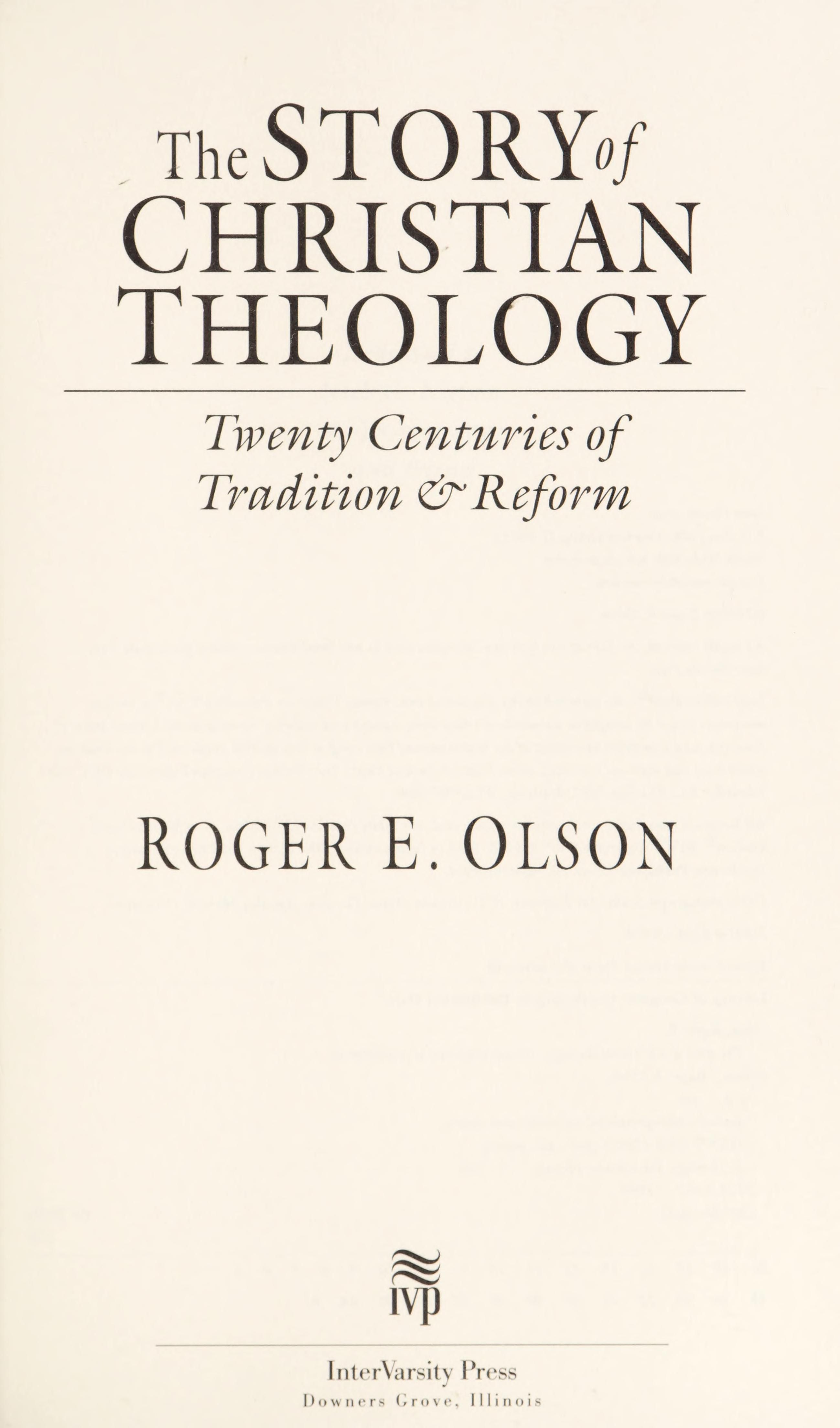 The story of Christian theology cover