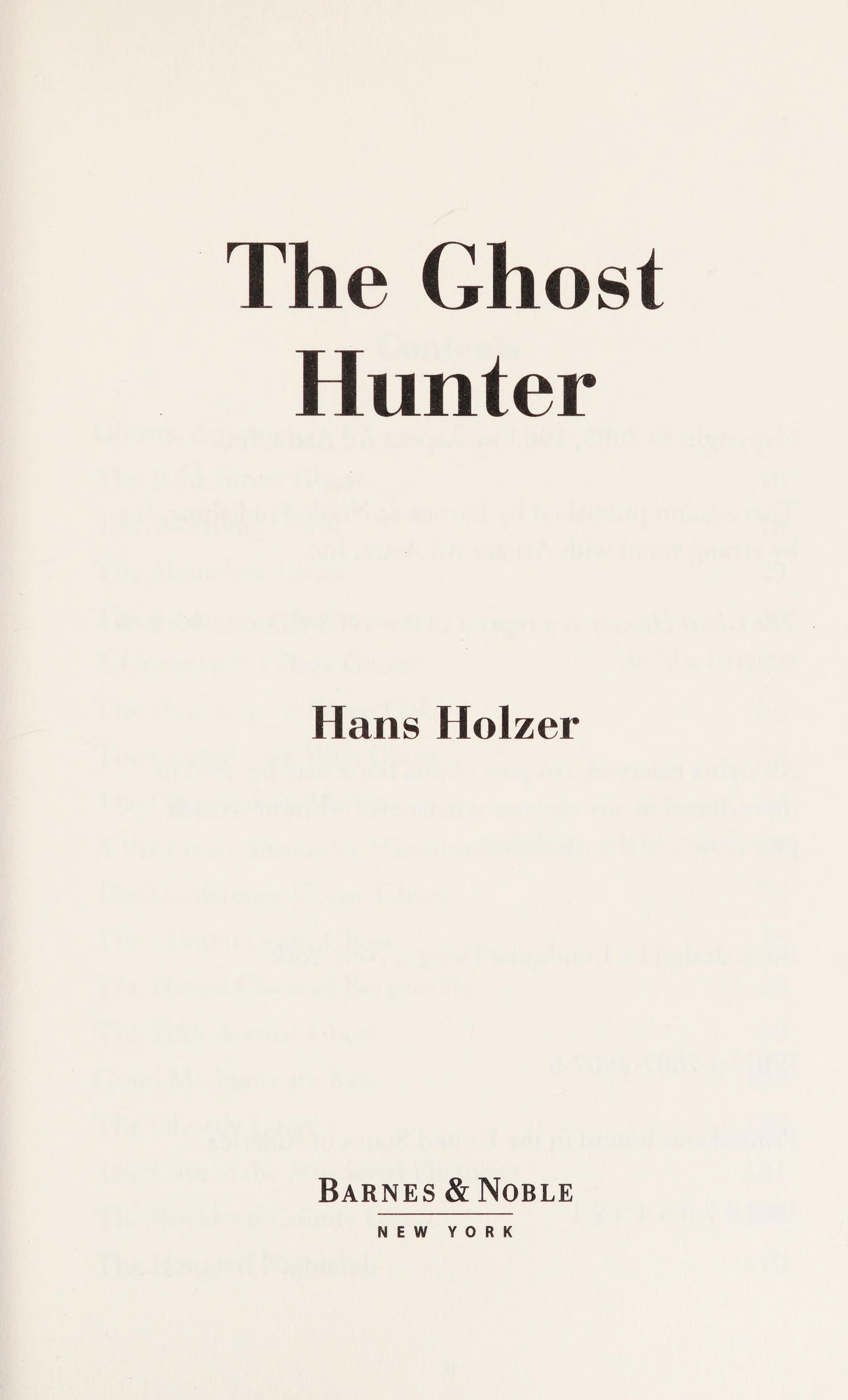 Ghost Hunter cover