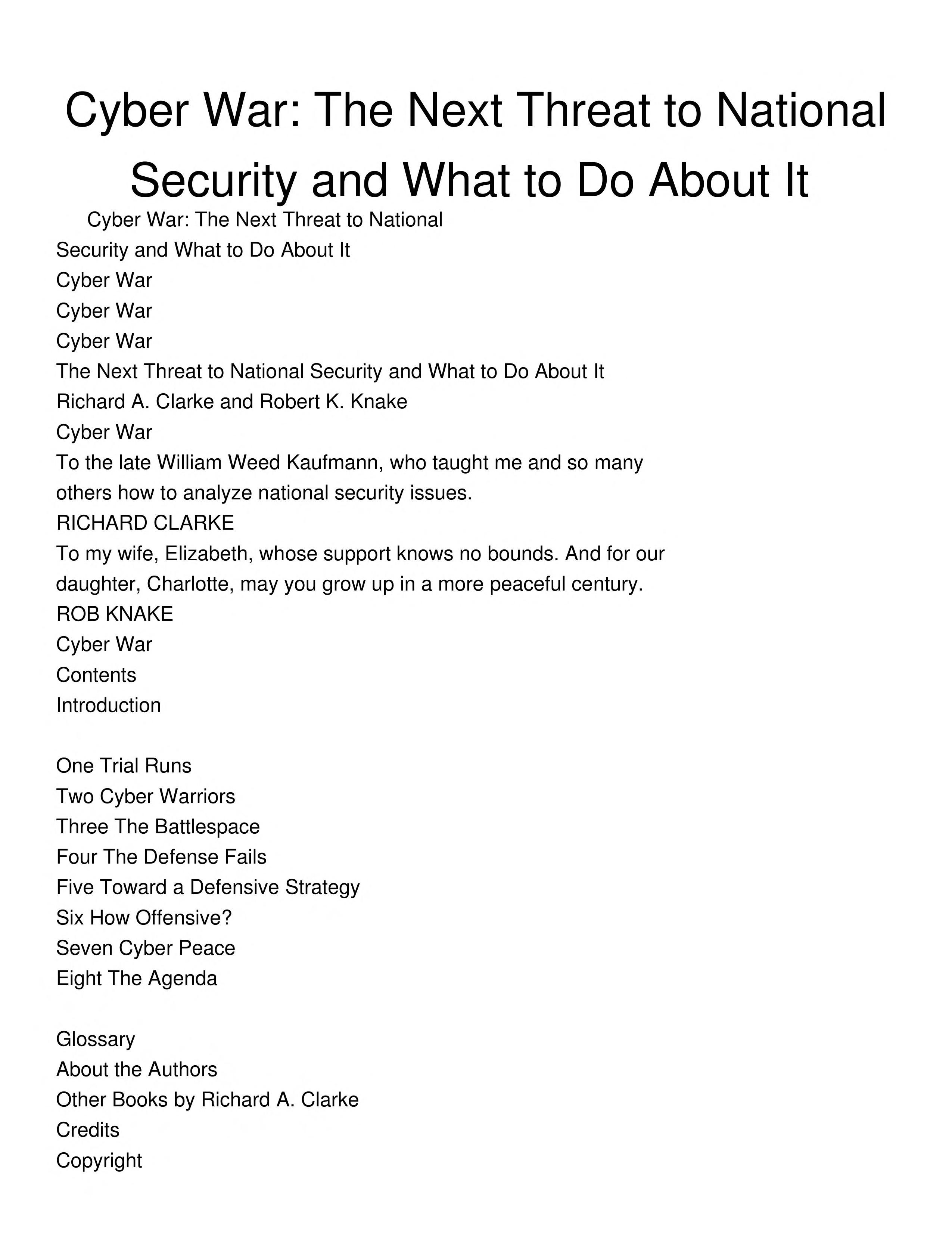 Cyber war cover