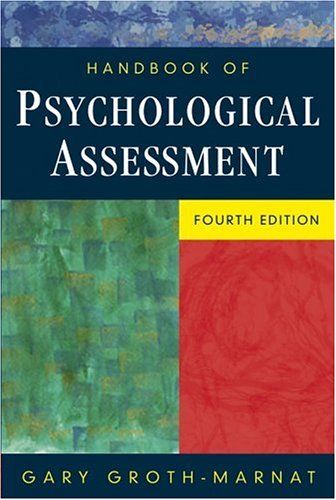 Handbook of psychological assessment cover