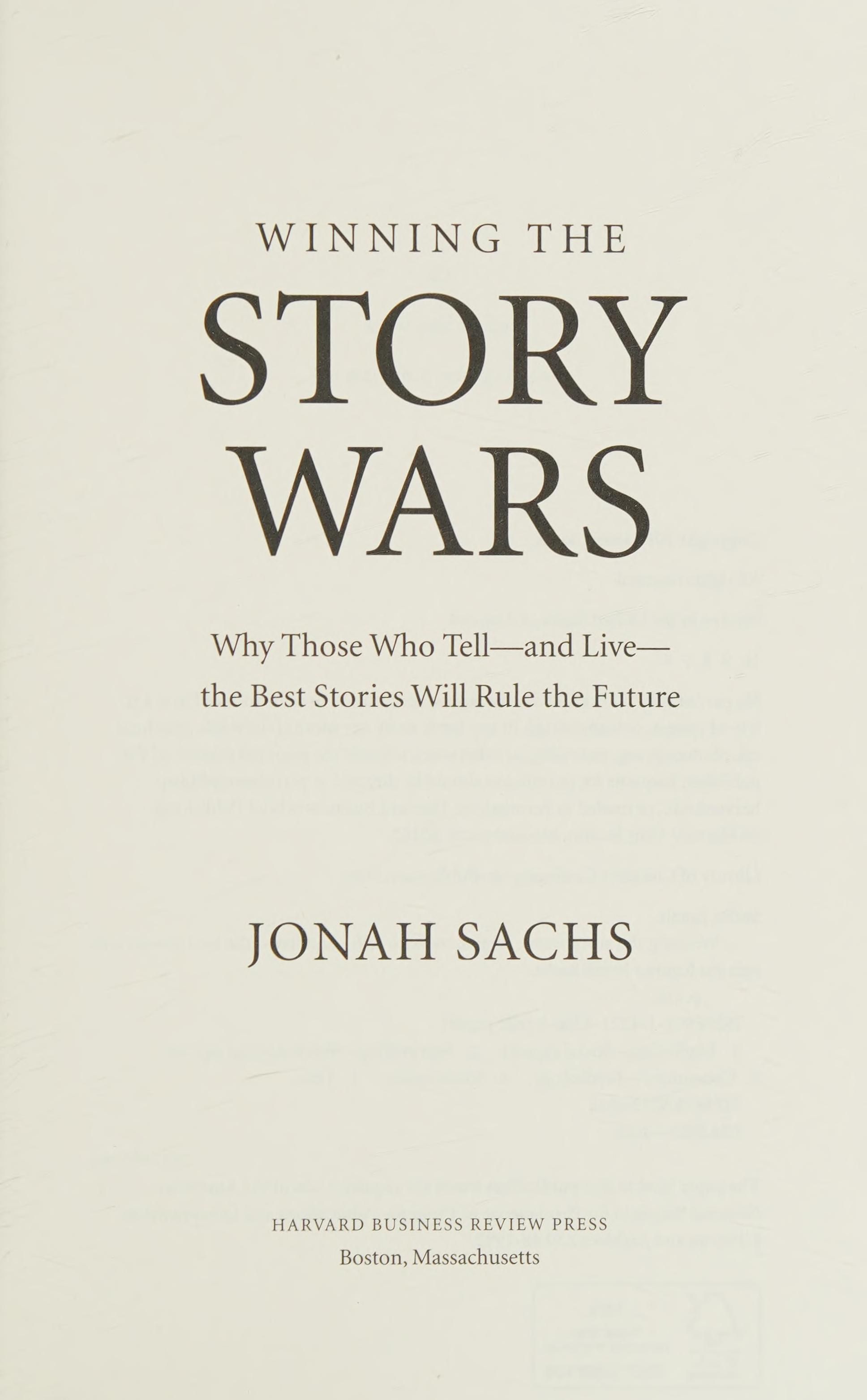 Winning the story wars cover