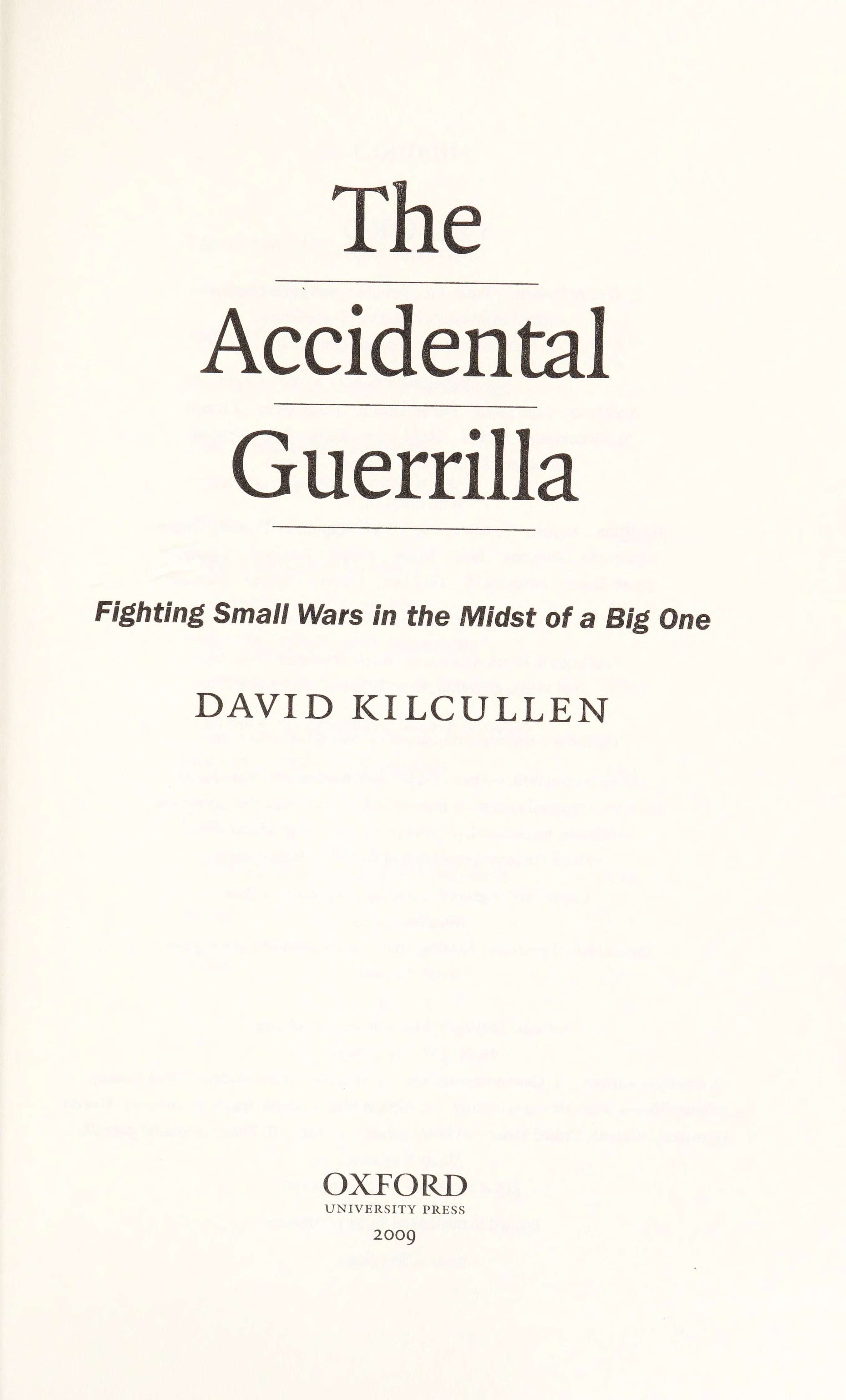 The accidental guerrilla cover