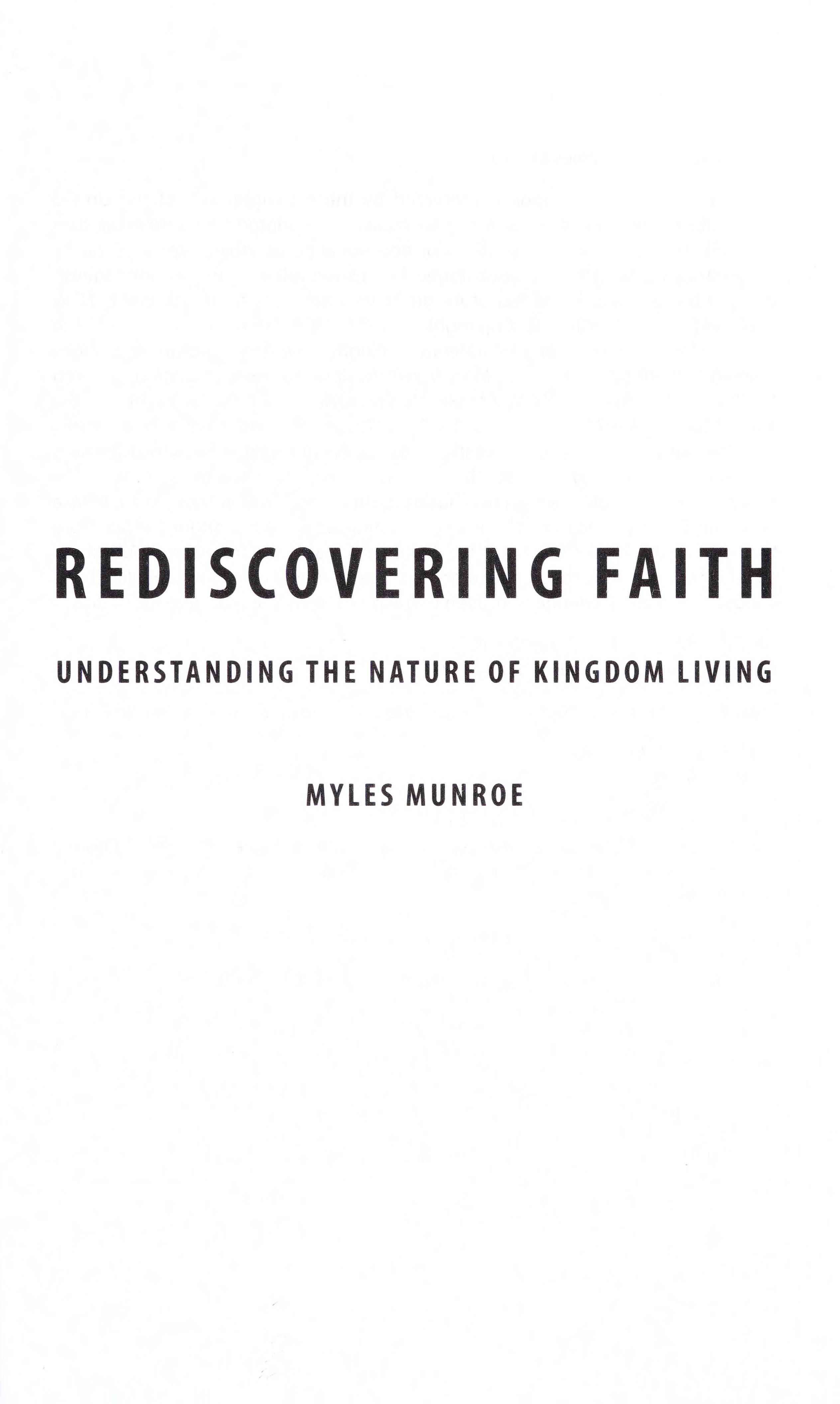 Rediscovering faith cover