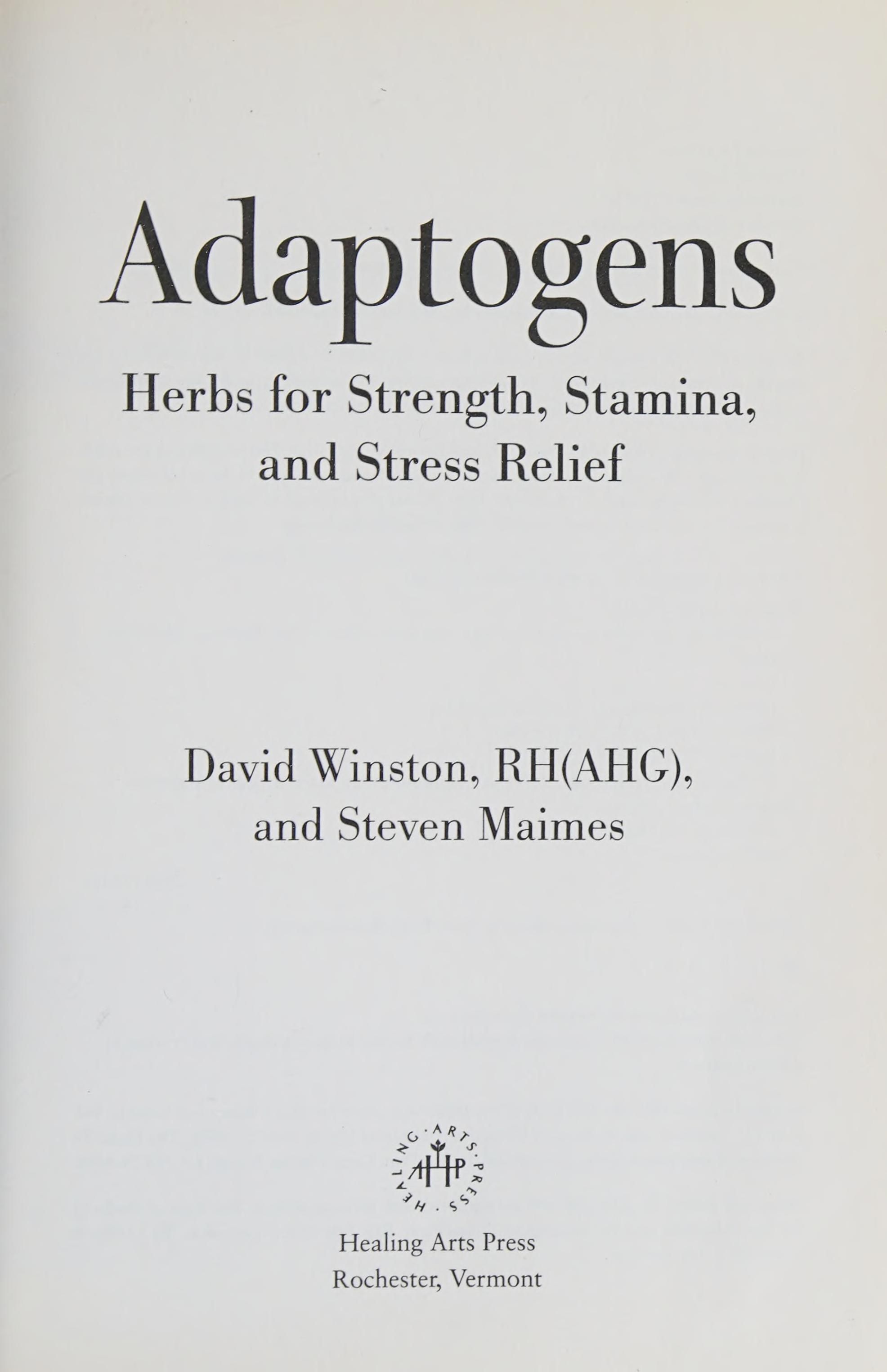 Adaptogens cover