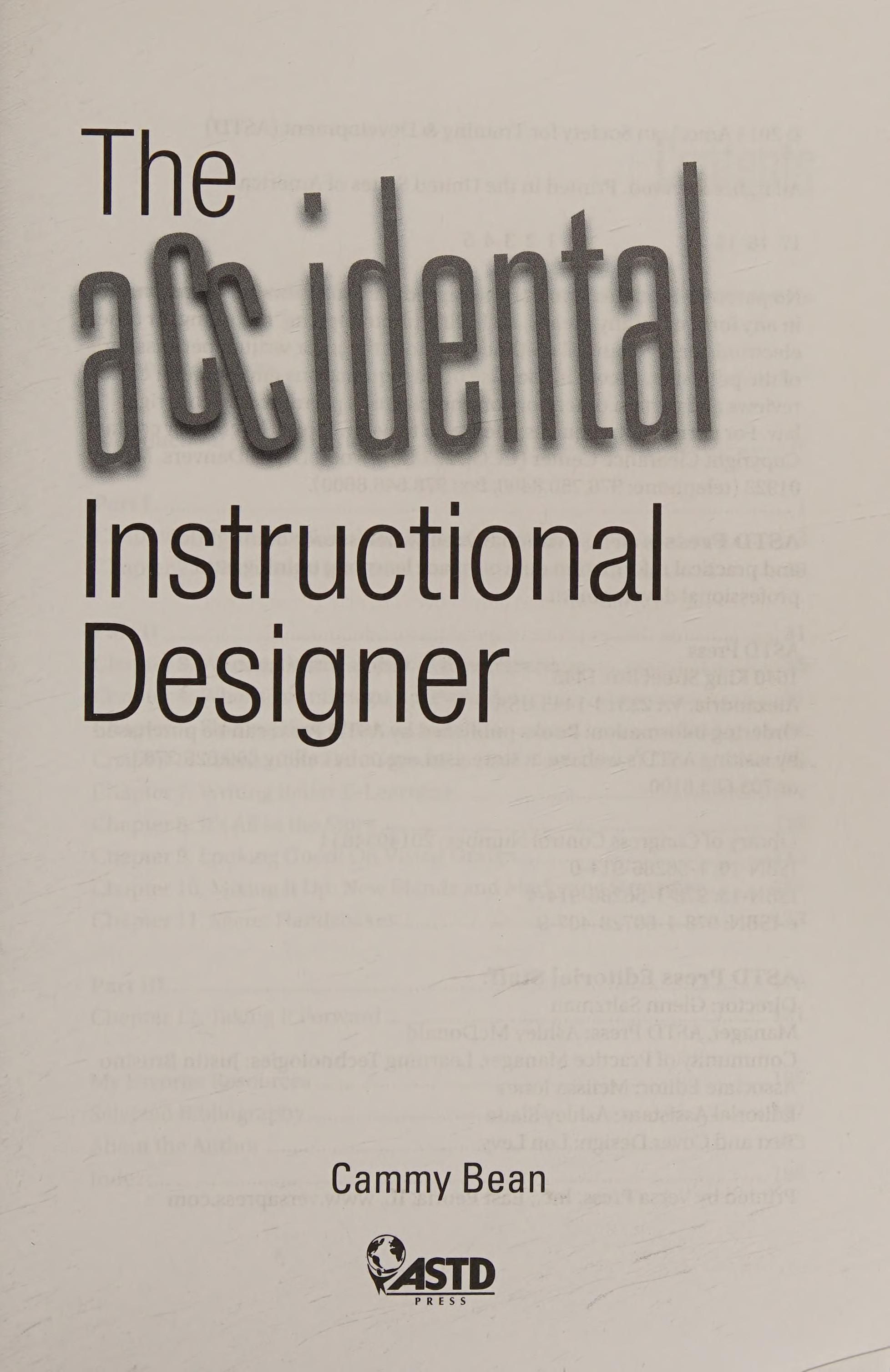 The accidental instructional designer cover