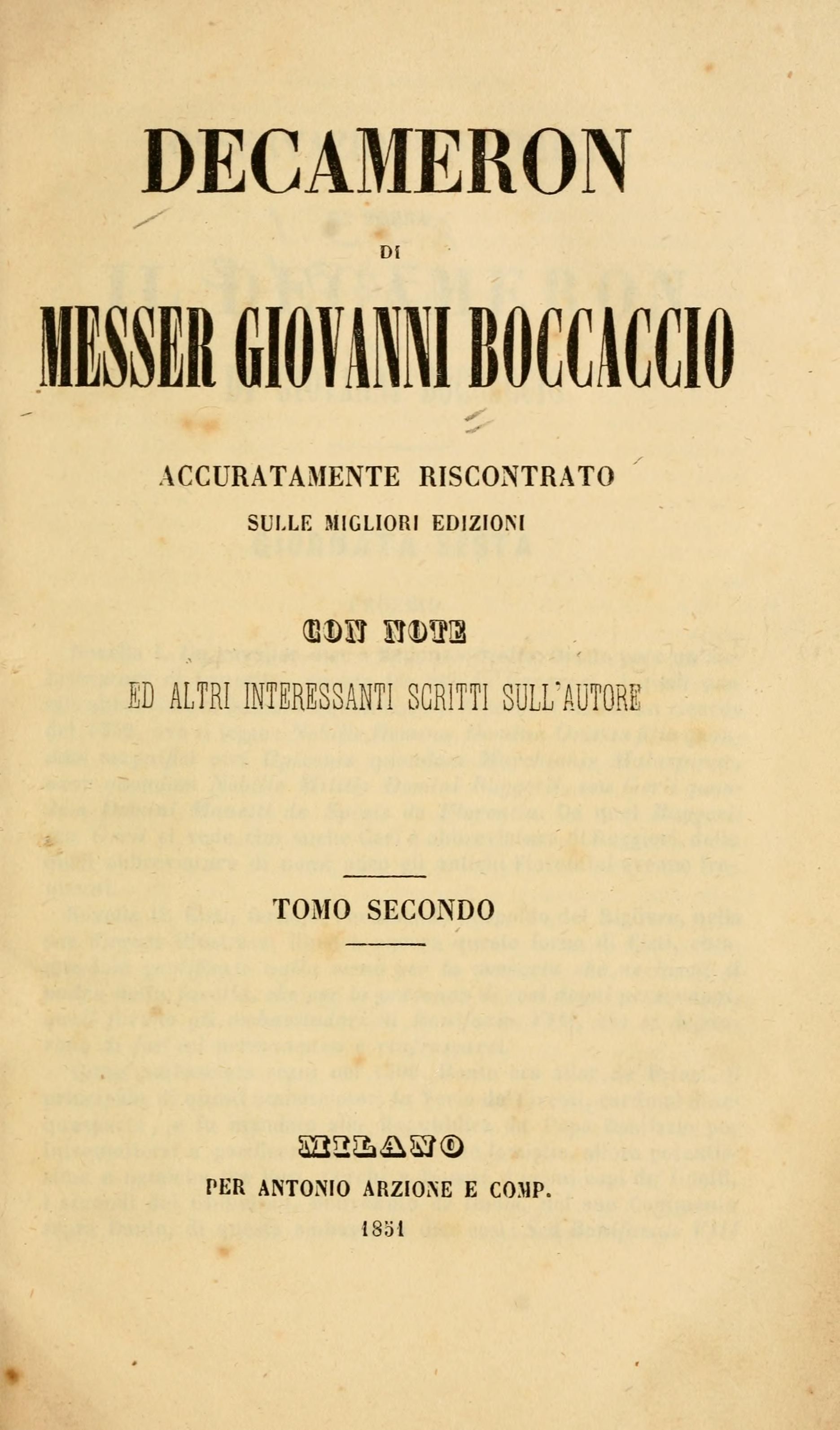 Decamerone cover