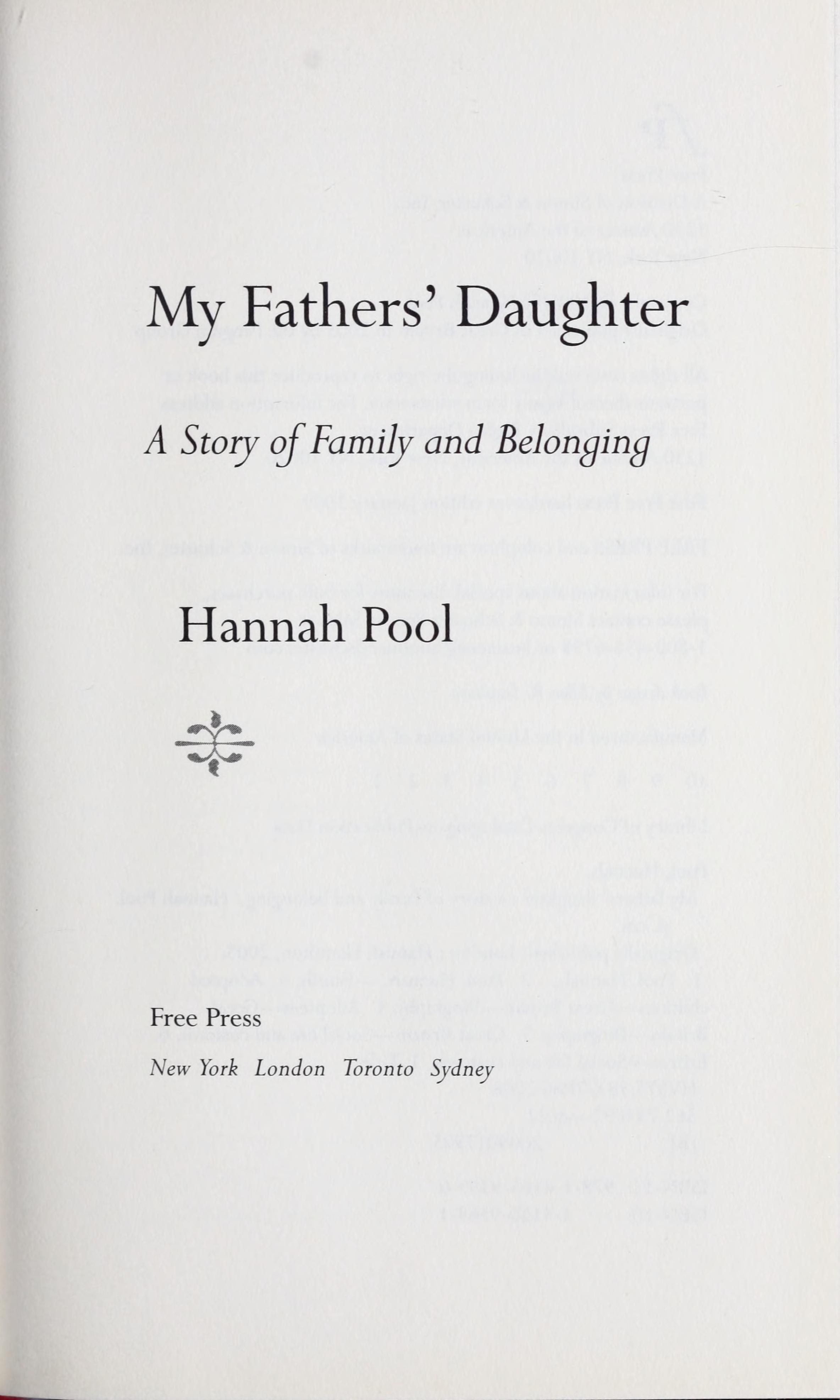 My fathers' daughter cover