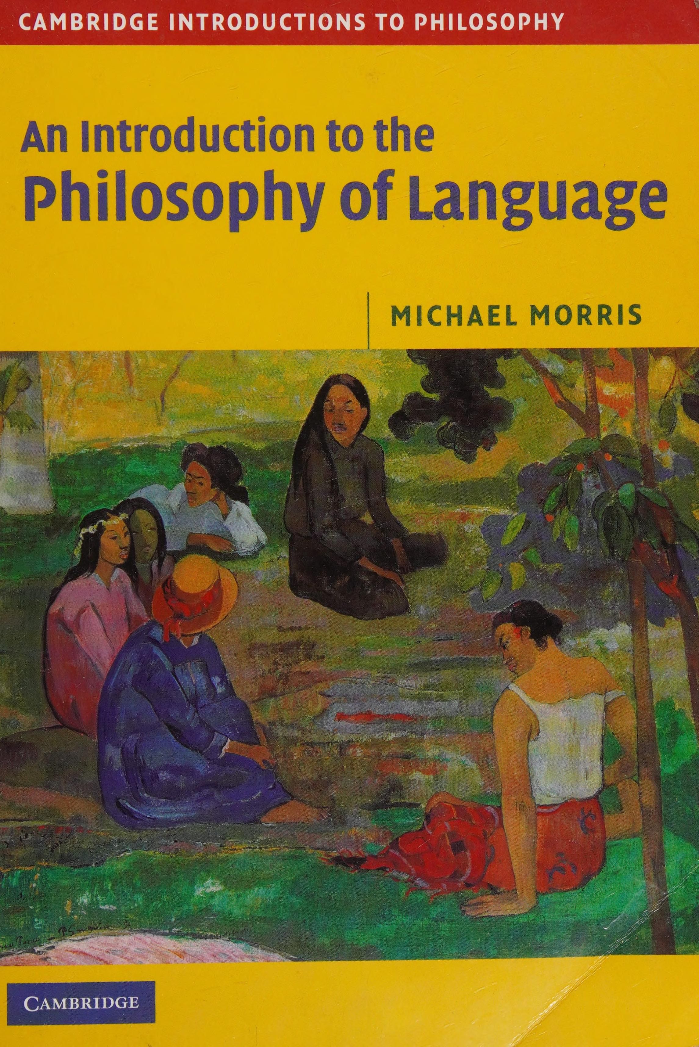 An introduction to the philosophy of language cover