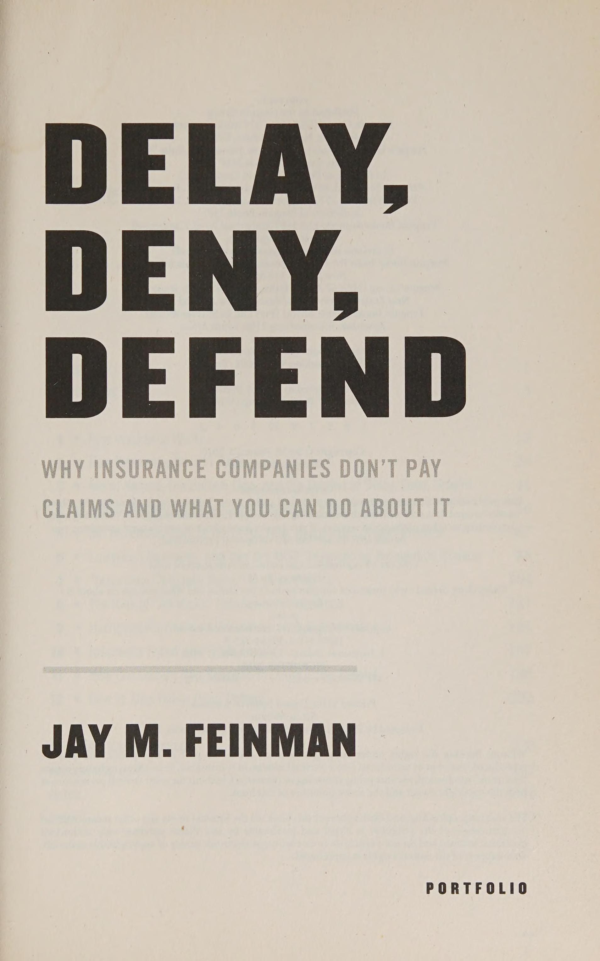 Delay, Deny, Defend cover