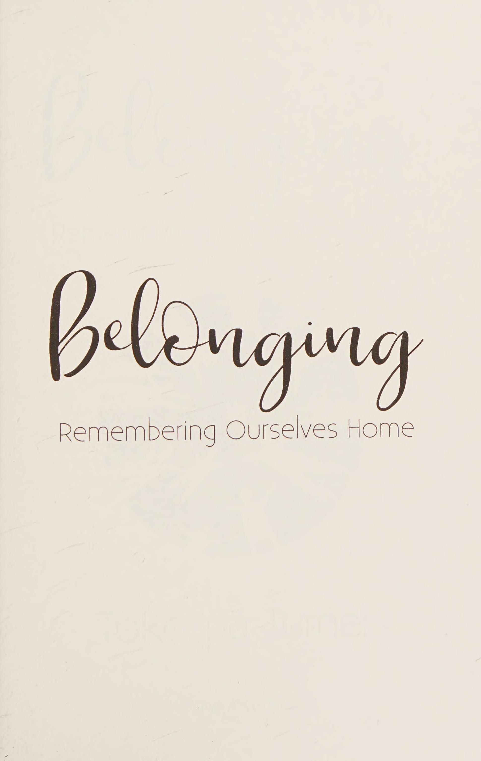 Belonging cover