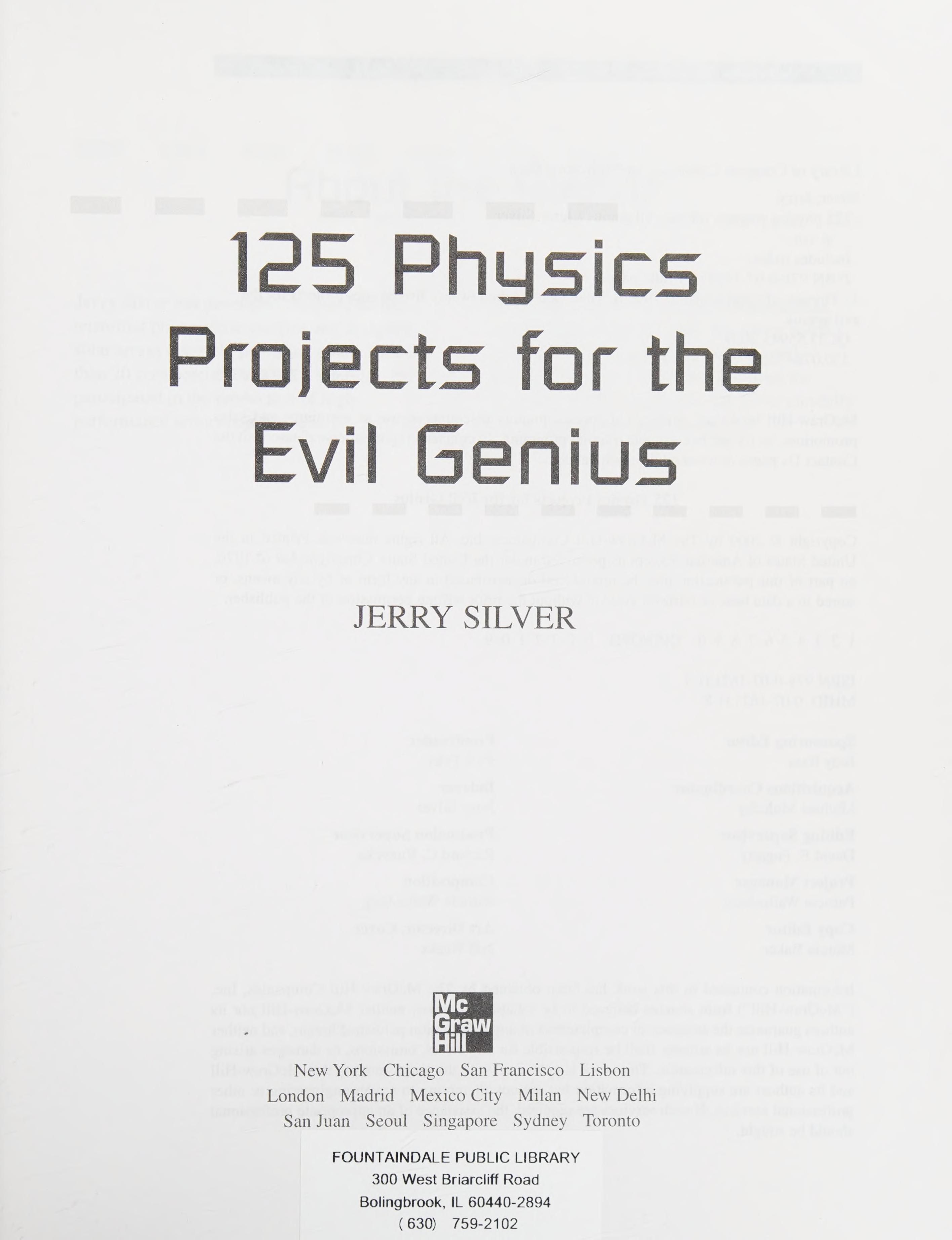 125 physics projects for the evil genius 封面