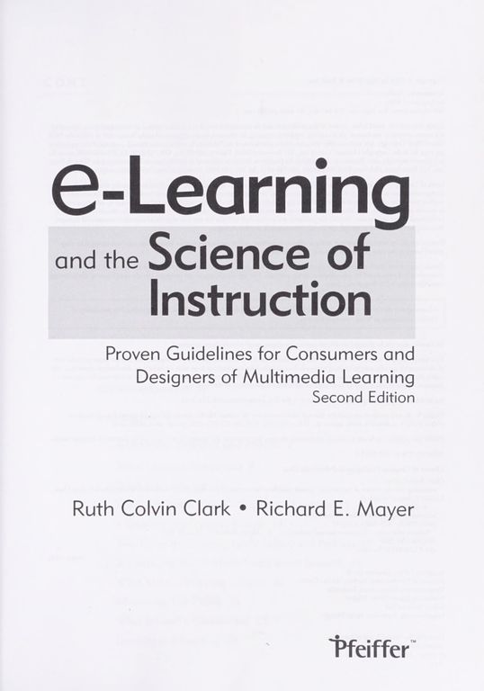 E-Learning and the science of instruction cover