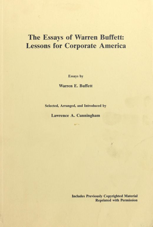 The essays of Warren Buffett cover