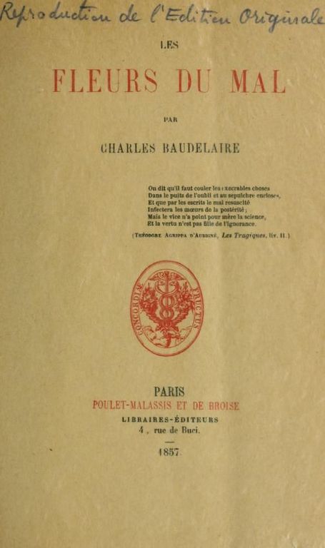 Les fleurs du mal cover