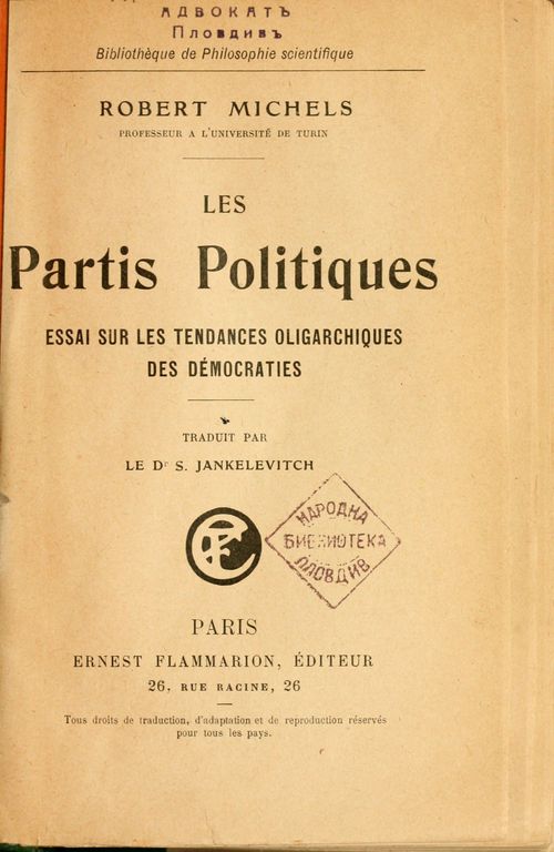 Political Parties Sociological Study Olgrchcl cover