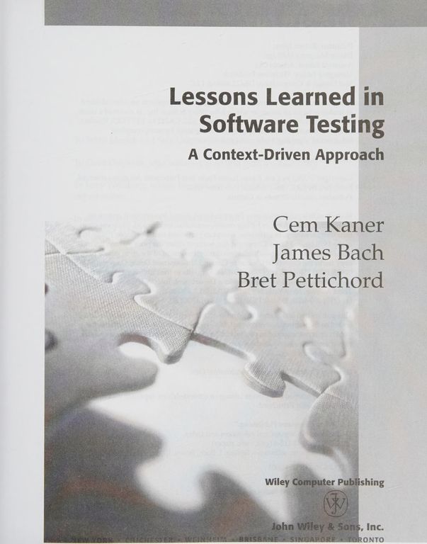 Lessons learned in software testing 封面